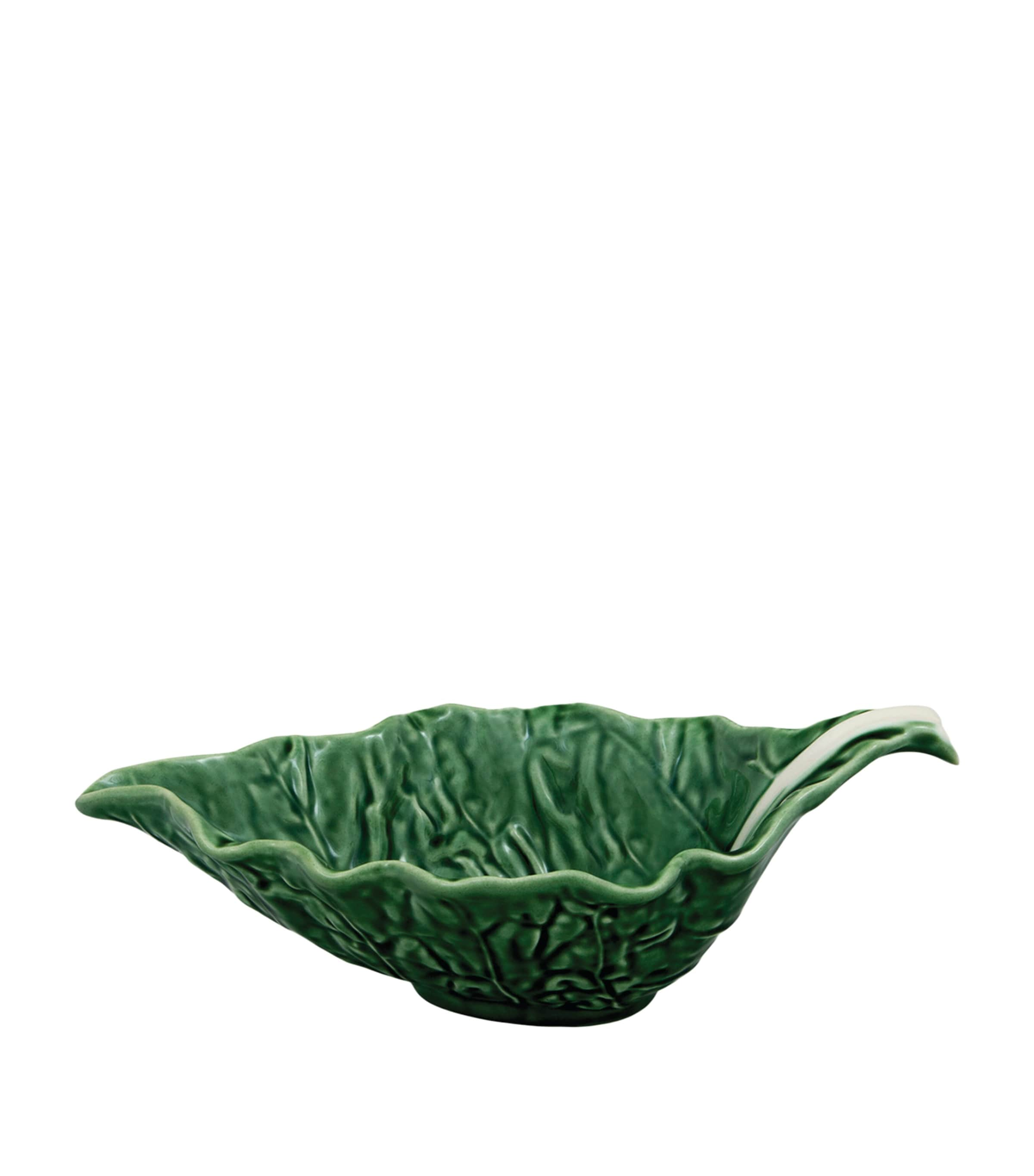 Bordallo Pinheiro Cabbage Sauce Boat In Green