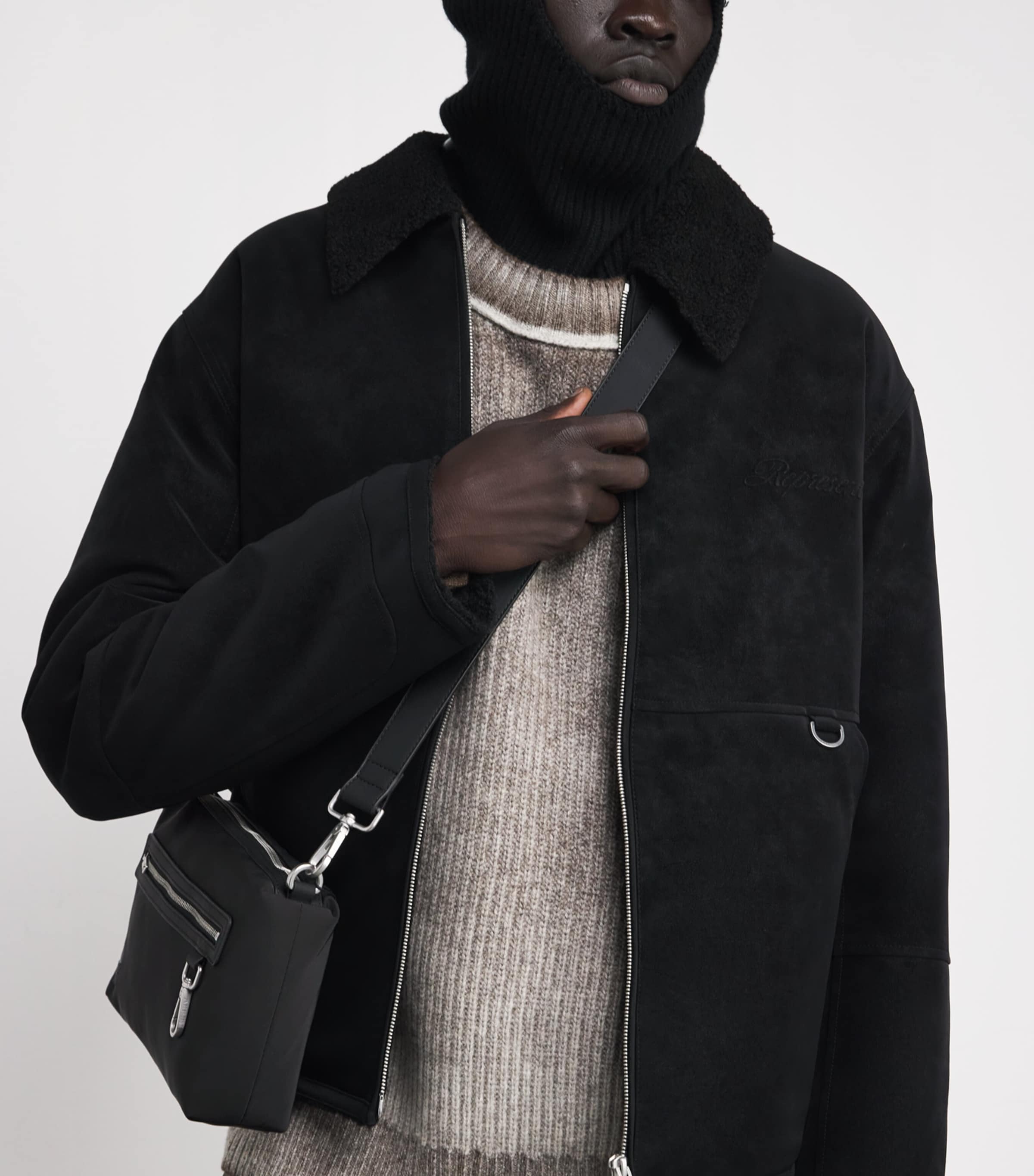 Nylon Cross-Body Bag BLACK Image 5