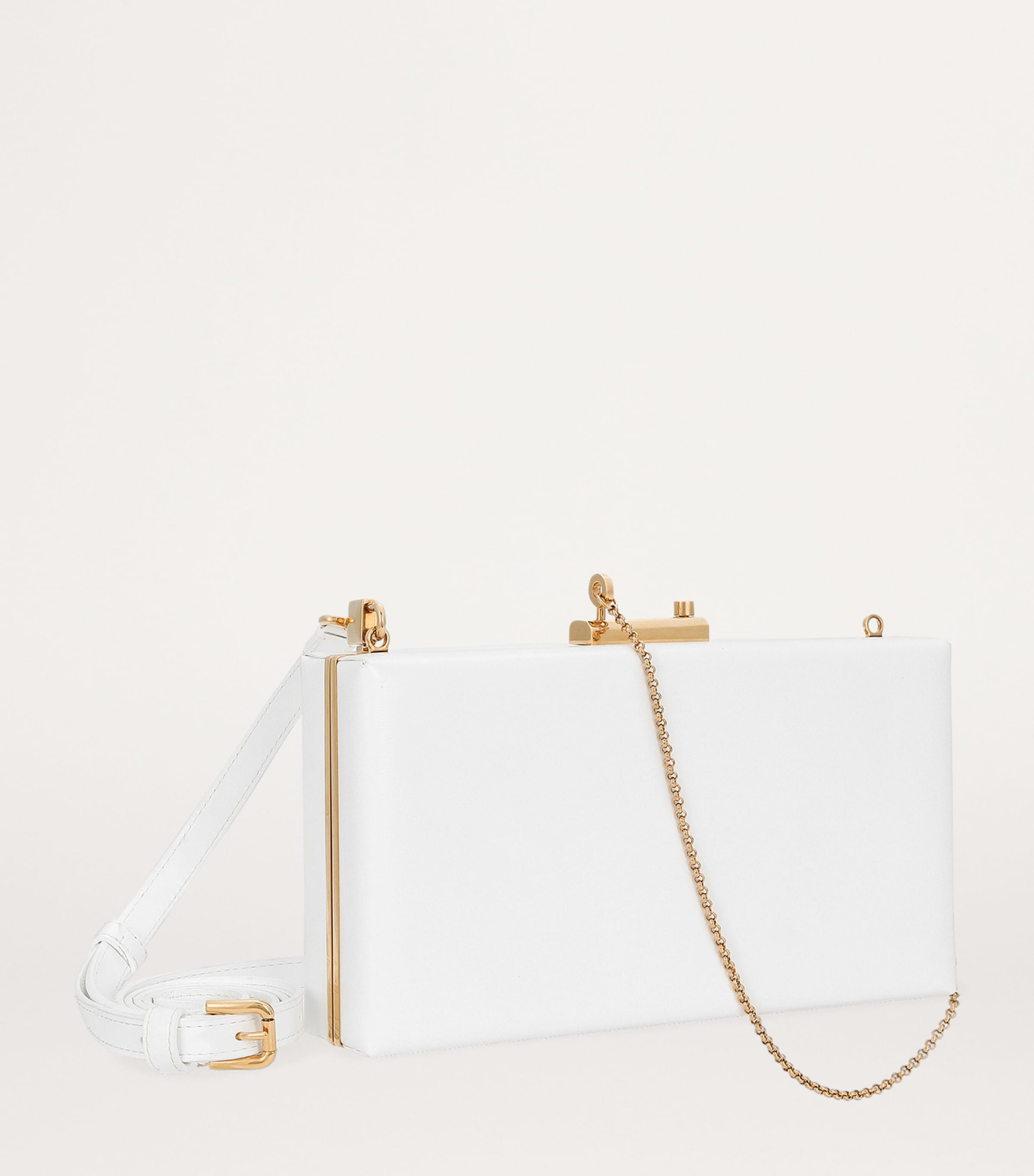 Dolce&Gabbana Leather Top-Handle Bag Optical White Image 3