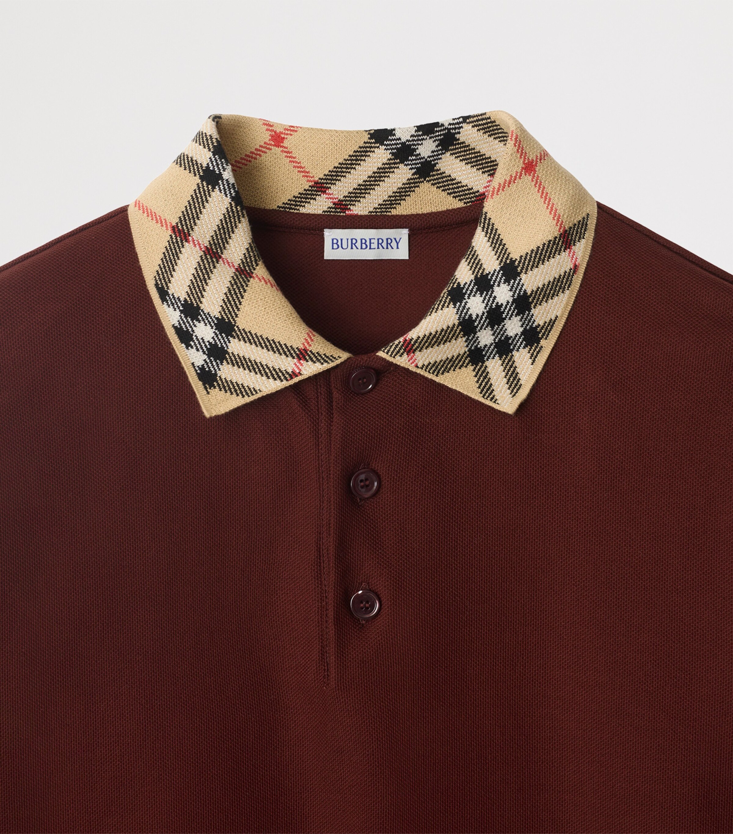 Cotton Check-Collar Polo Shirt BOX Image 5