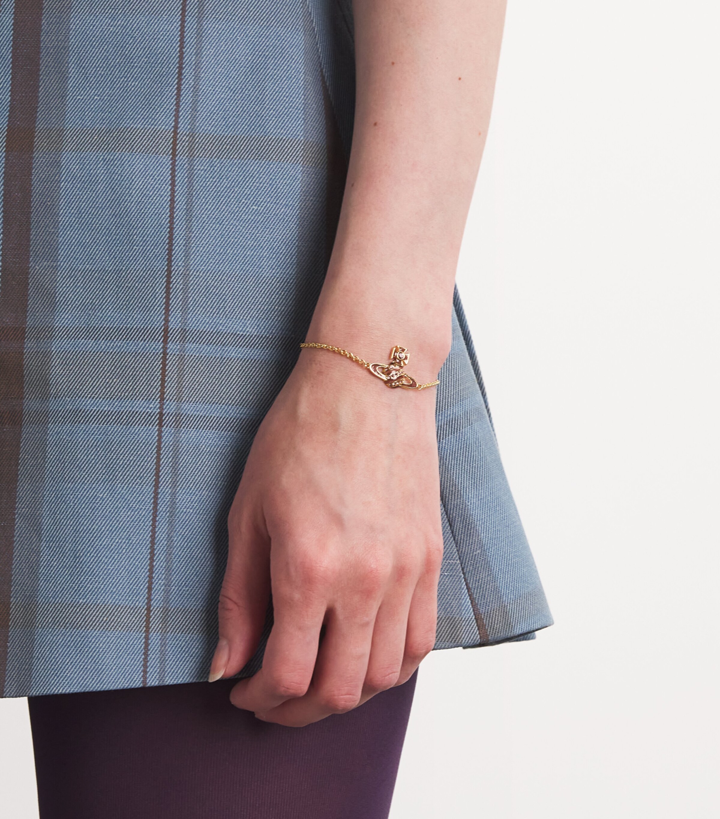 Vivienne Westwood Assita Relief Orb Bracelet Gold Violet Image 2