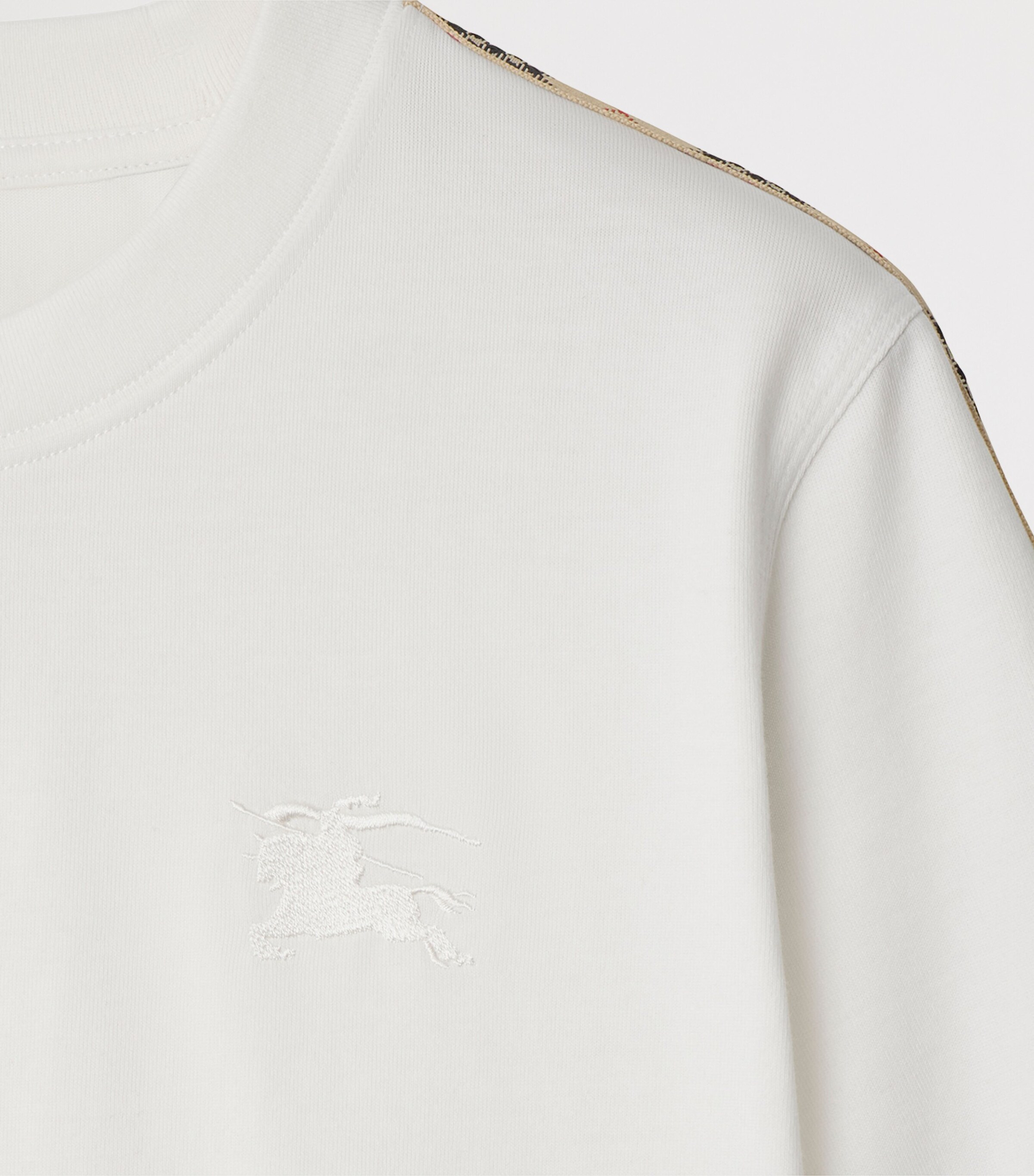 Cotton Stripe-Trim EKD T-Shirt CHALK Image 5