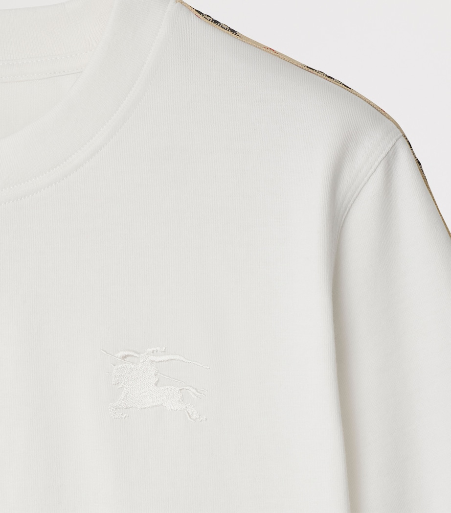 Cotton Stripe-Trim EKD T-Shirt CHALK Image 5