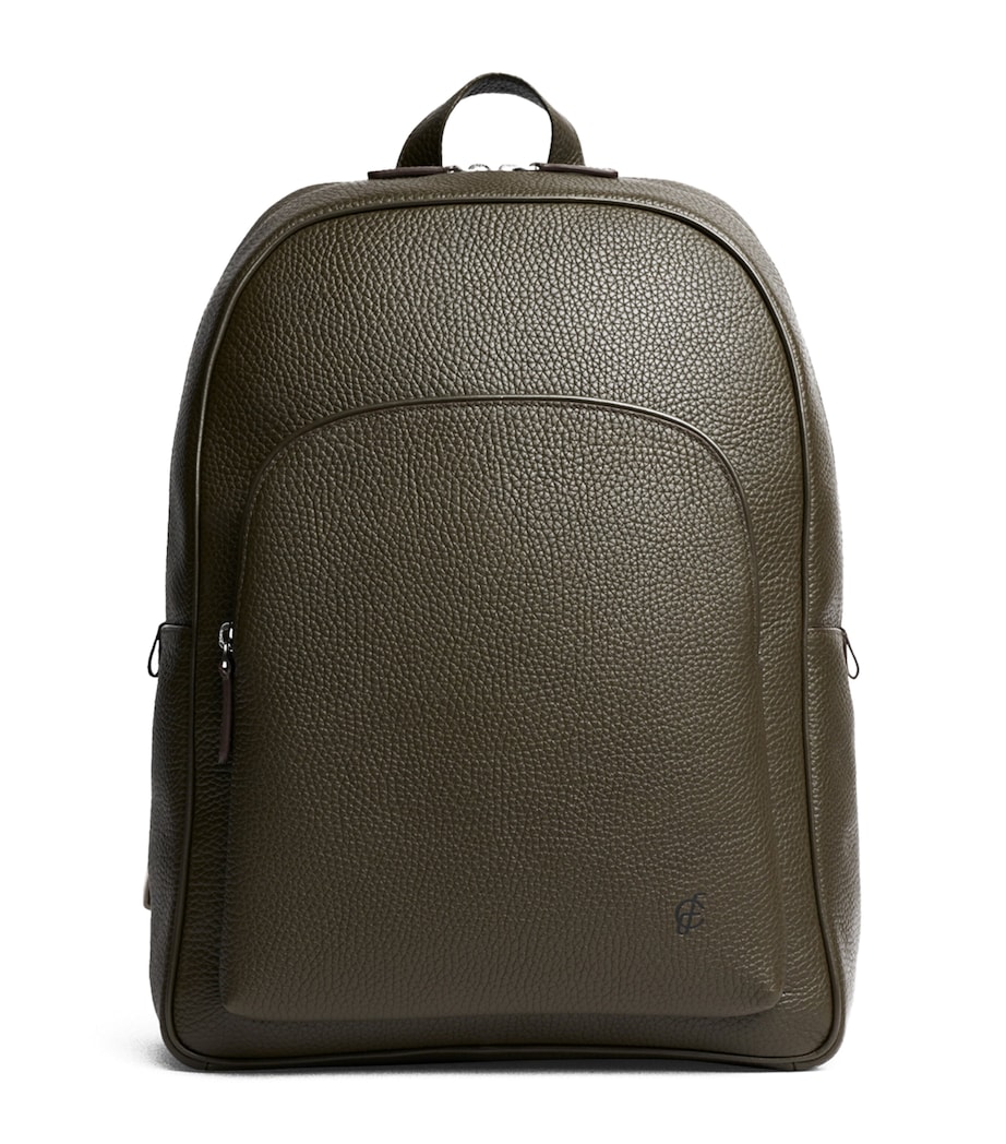 Carl Friedrik Leather Ayrton Backpack Olive Image 1