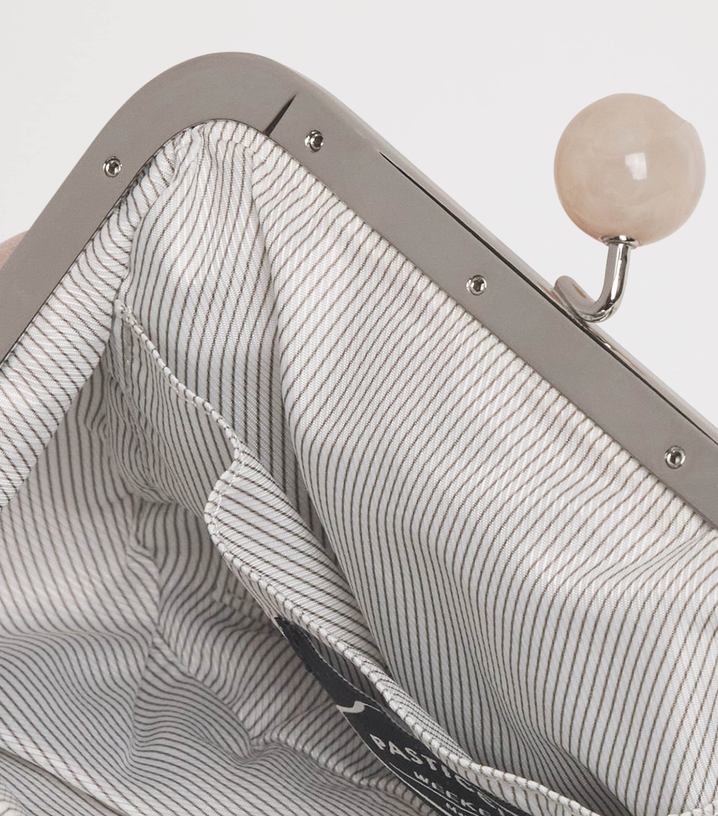 Medium Leather Pasticcino Clutch Bag PINK Image 4