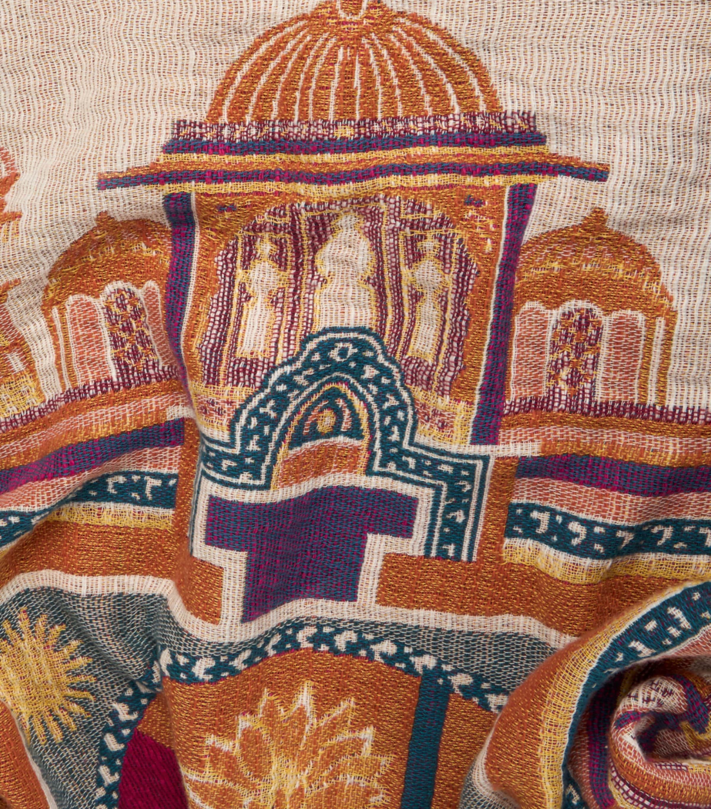 Etro Cotton Mandala Shanti Throw (140cm x 180cm) Petroleum Blue Image 3