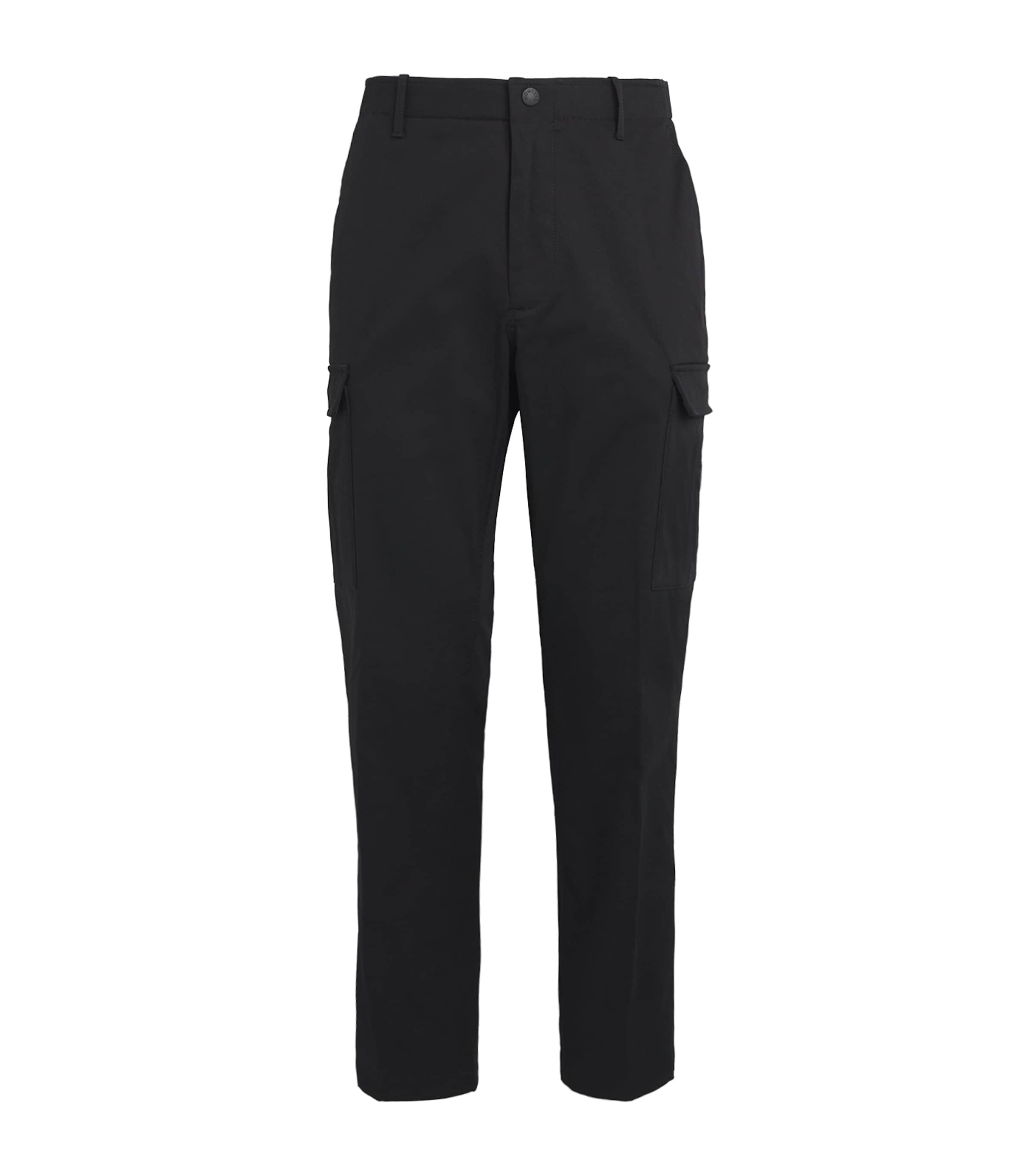 Moncler Gabardine Cargo Trousers In Black