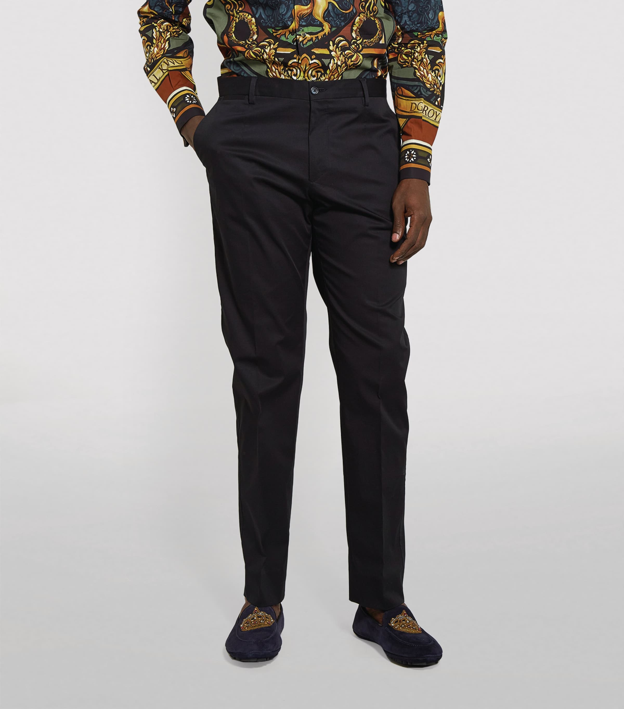 Tailored Trousers B0665-VERY DARK BLUE Image 3