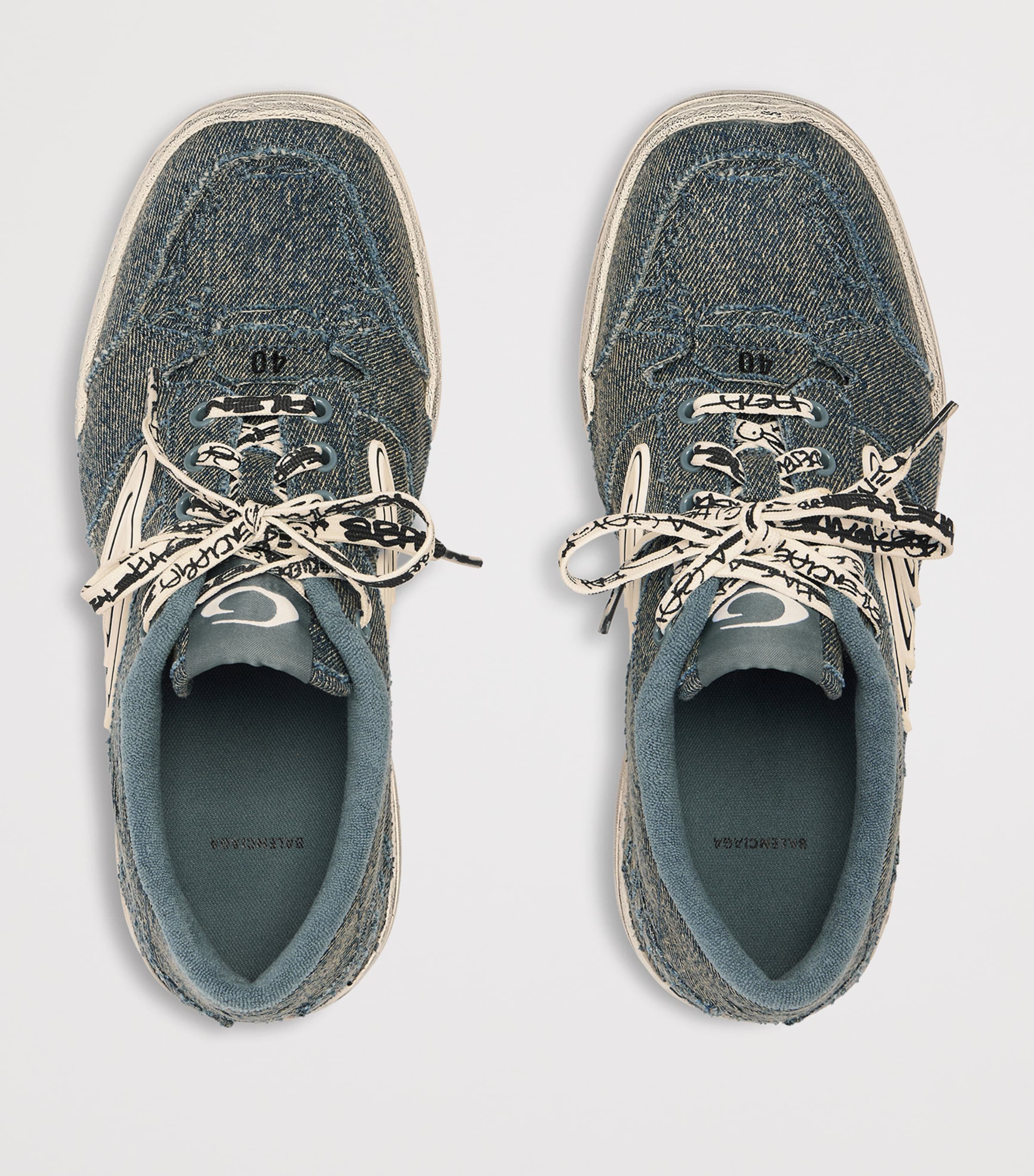 Balenciaga Denim Hamptons Sneakers Image 4