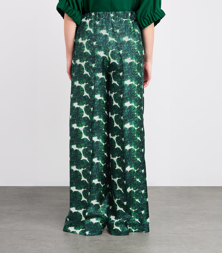 Silk Printed Trousers EMERALD Image 4