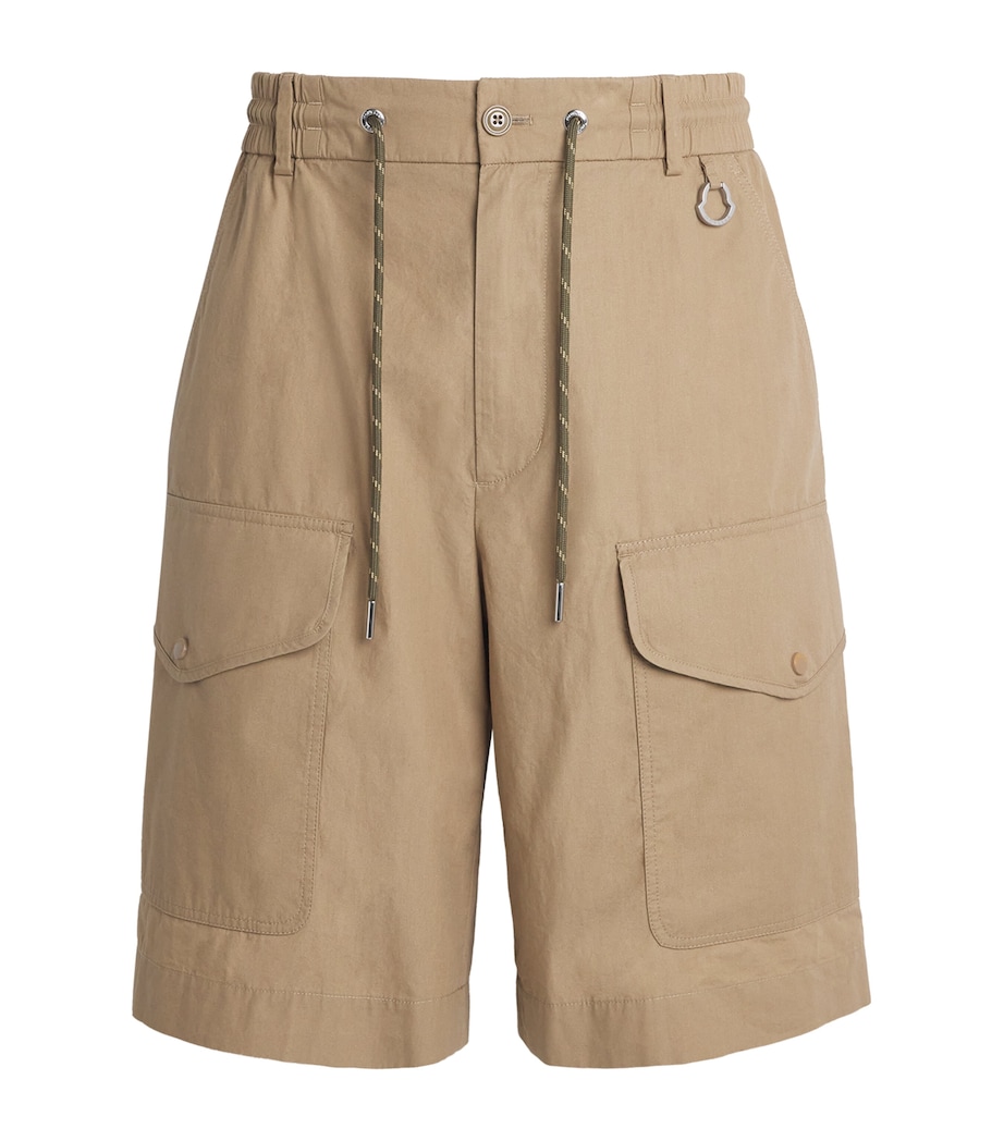 Moncler Mens Cotton Poplin Cargo Shorts Image 1