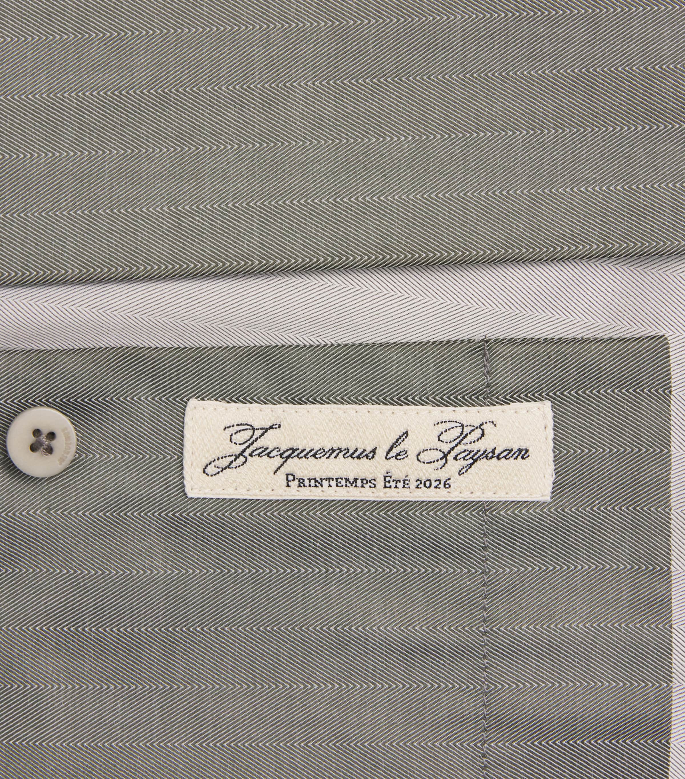 Cotton Embroidered Romarin Shirt DARK KHAKI-580 Image 5