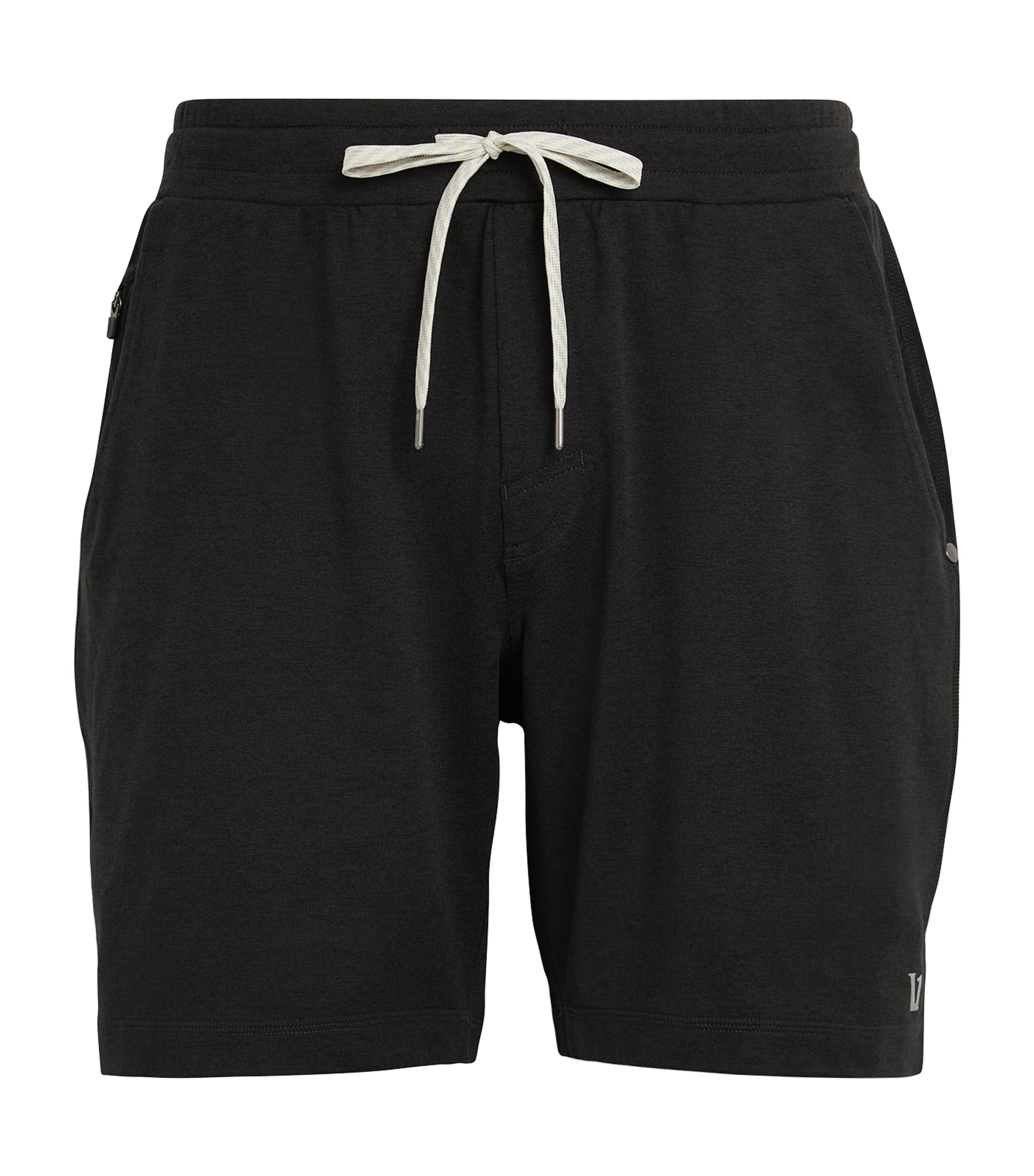 Vuori Mens Black Kore Brand-patch Relaxed-fit Recycled Polyester-blend Shorts In Black