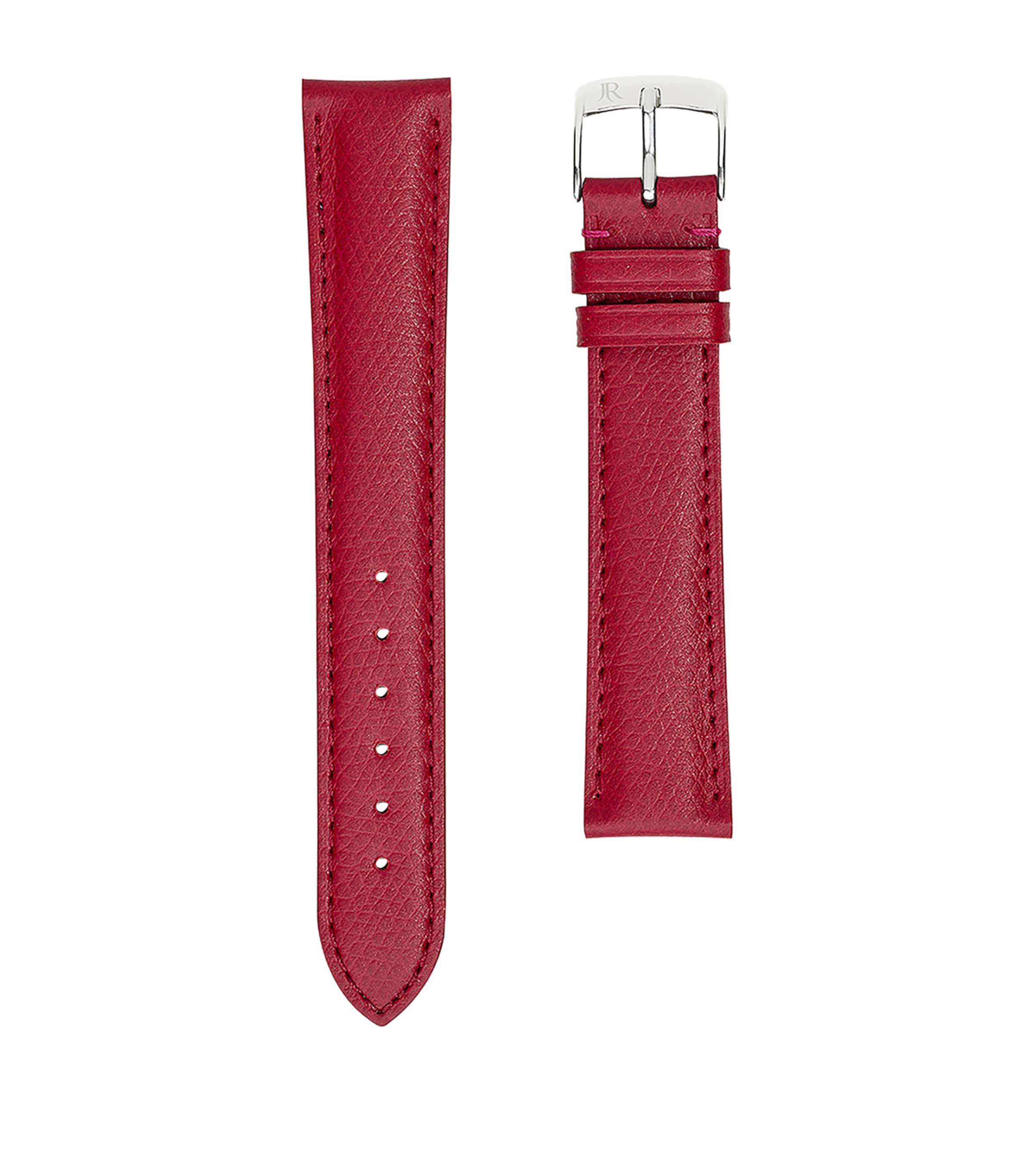 Jean Rousseau Vegetable-Tanned Leather 3.5 Watch Strap (16mm) Red Image 1