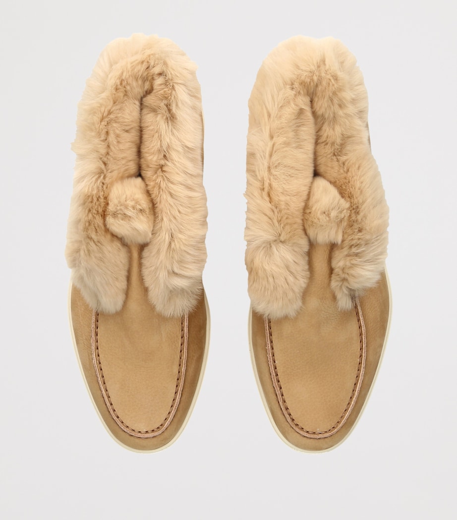 Santoni Suede Hadeel Ankle Boots Tan Comb Image 3