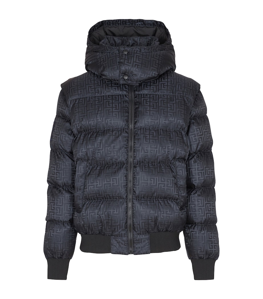 Monogram Hooded Puffer Jacket EAP NOIR/NOIR Image 1