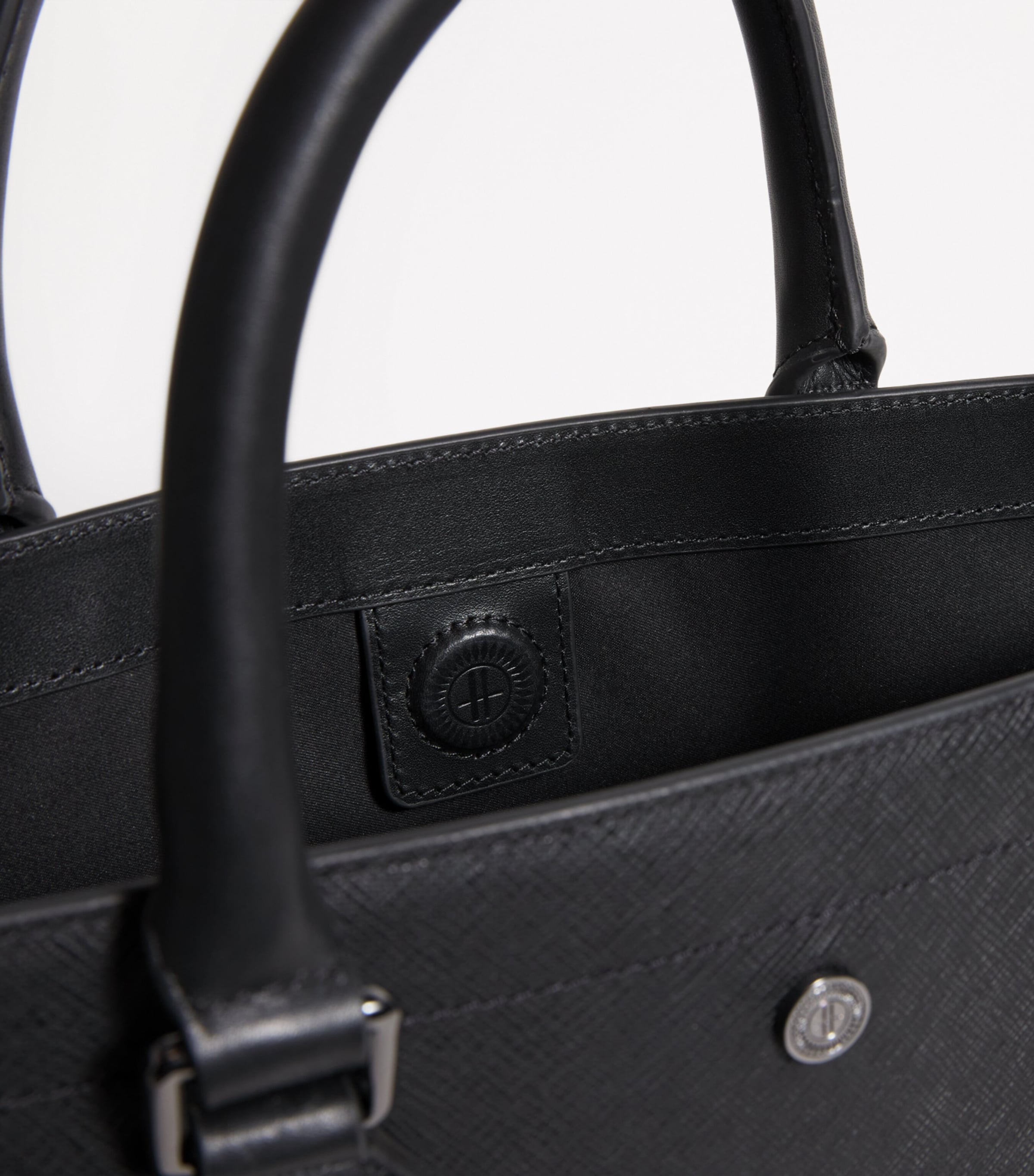 Saffiano Leather Tote Bag BLACK Image 4