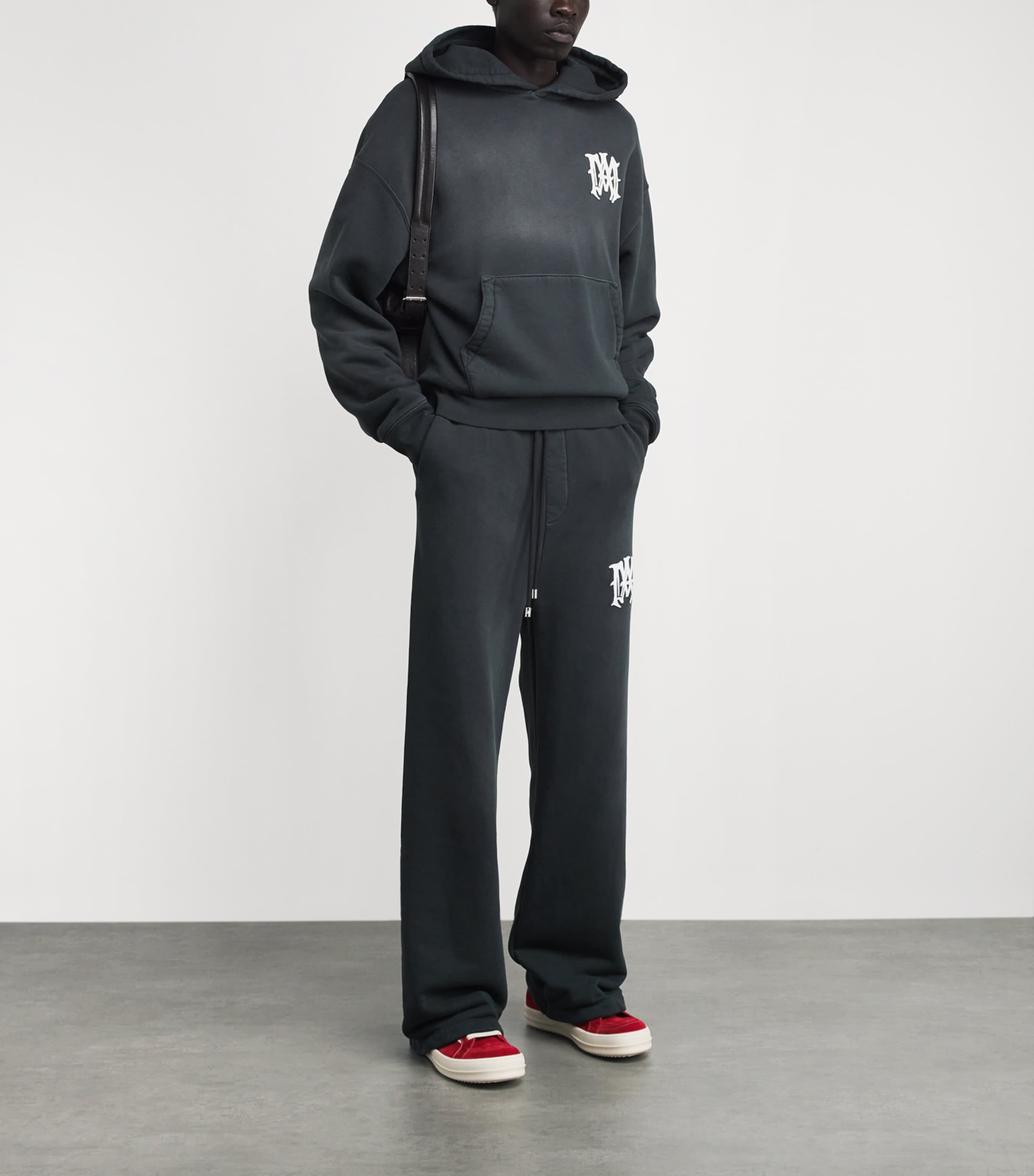 AMIRI Mens Cotton Hollywood Sweatpants Black Image 2