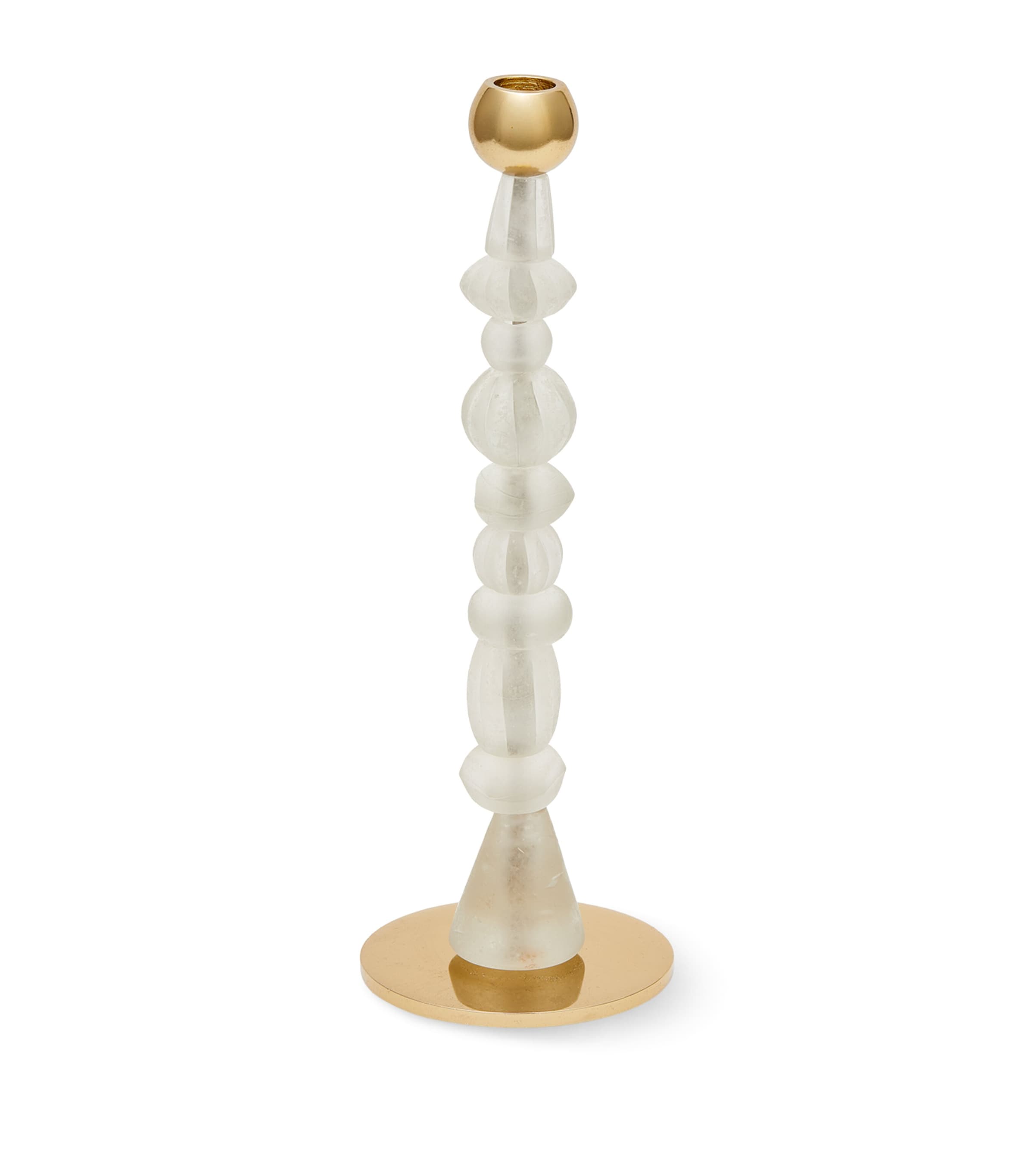POLSPOTTEN Small Beads Candle Holder (34cm) White Image 1