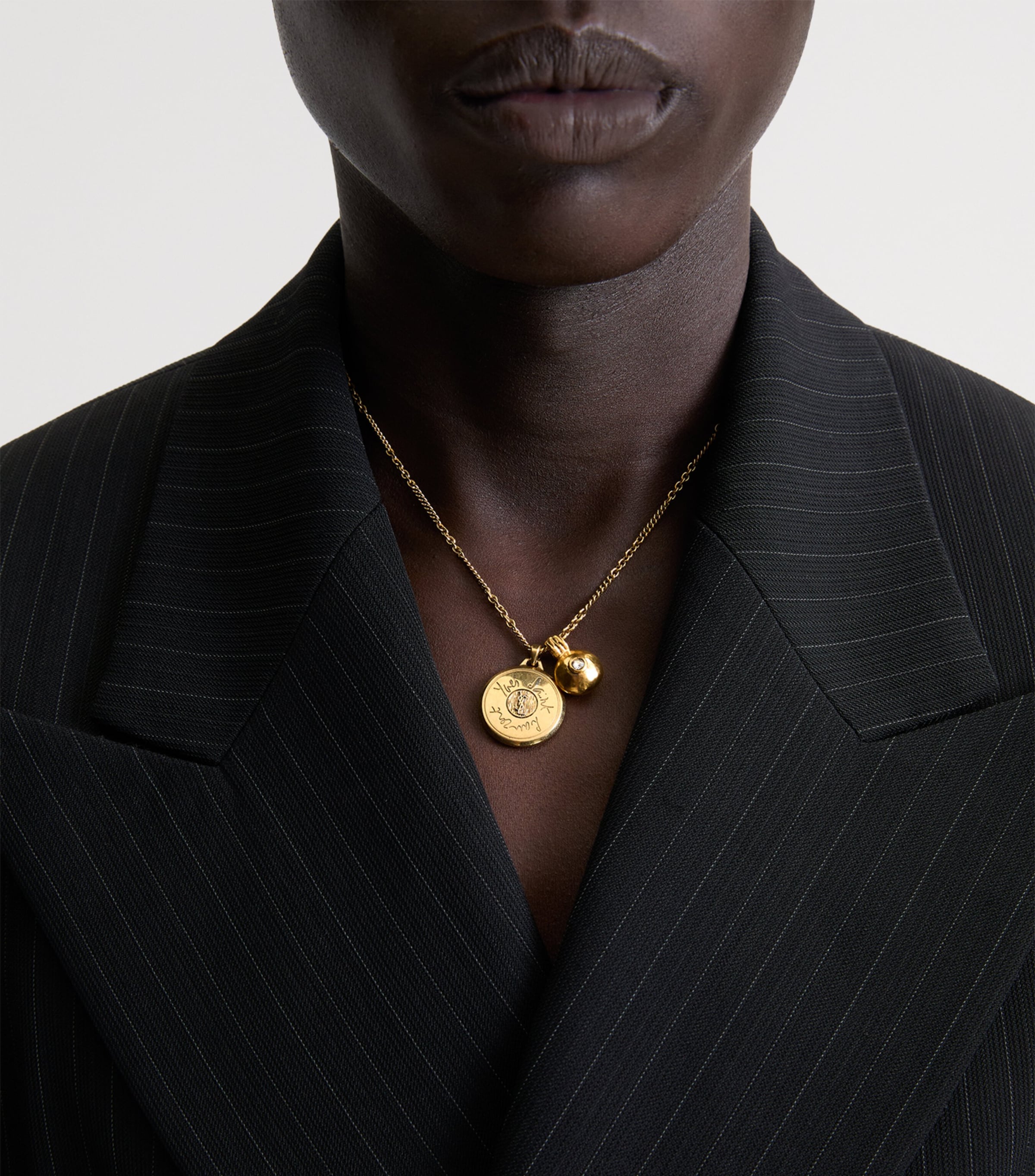 Saint Laurent Cassandre Medallion Necklace Image 2