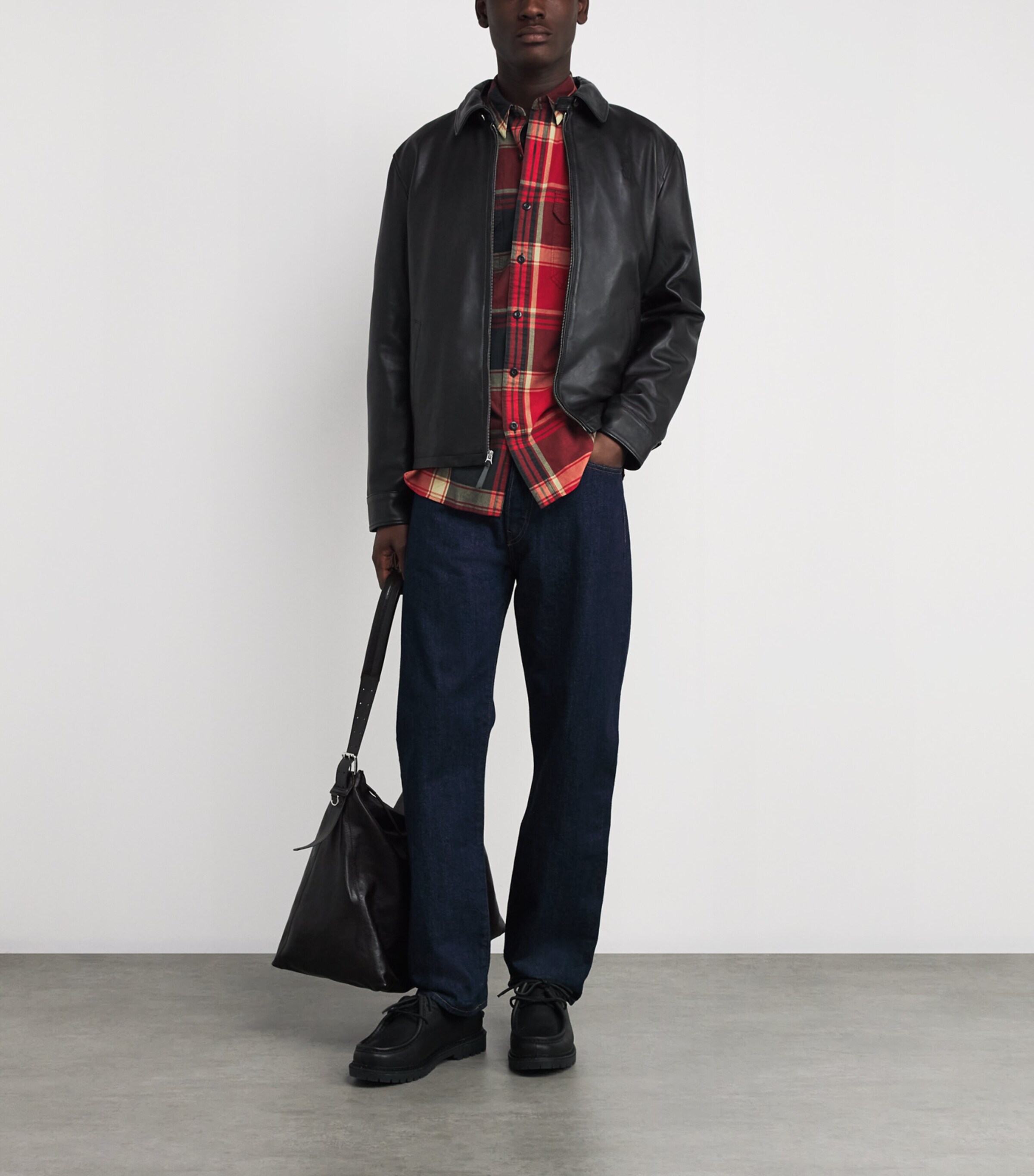 Cotton Brushed Tartan Oxford Workshirt RED Image 2