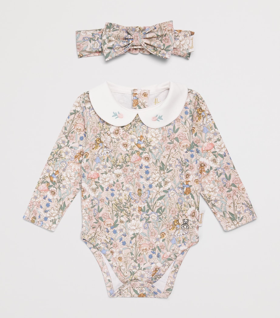 Harrods Floral Bow Headband Pink Image 3