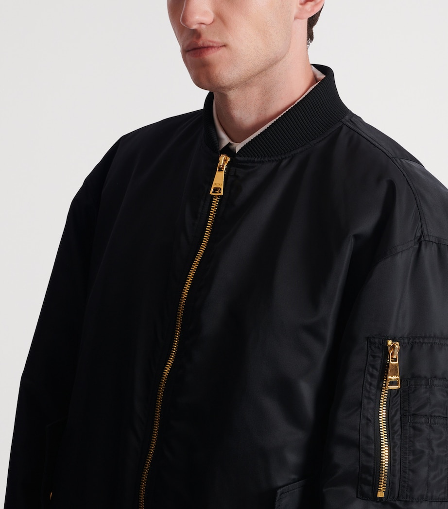 Embroidered Bomber Jacket 0PA NOIR Image 6