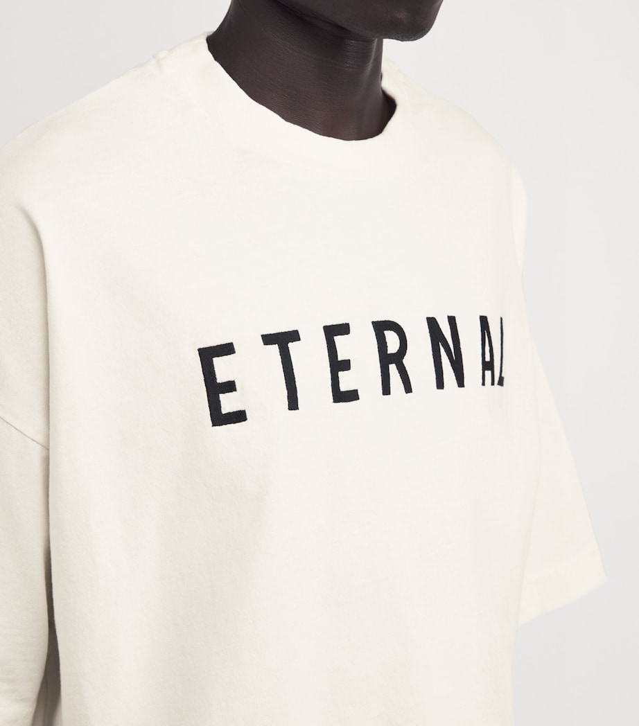 Cotton Oversized Eternal T-Shirt WHITE Image 6