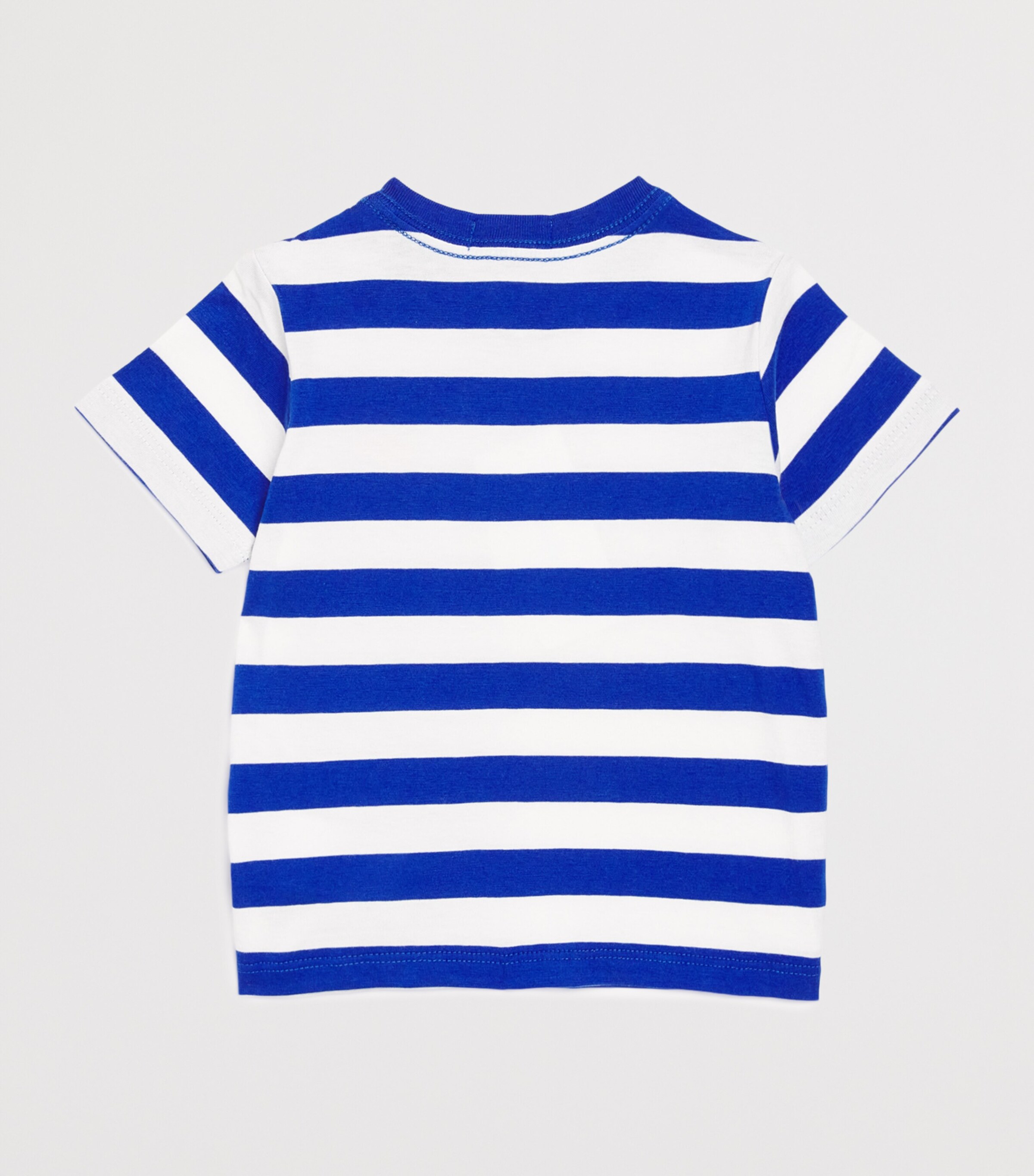 Cotton Stripe T-Shirt (3-24 Months) BLUE/WHITE Image 2