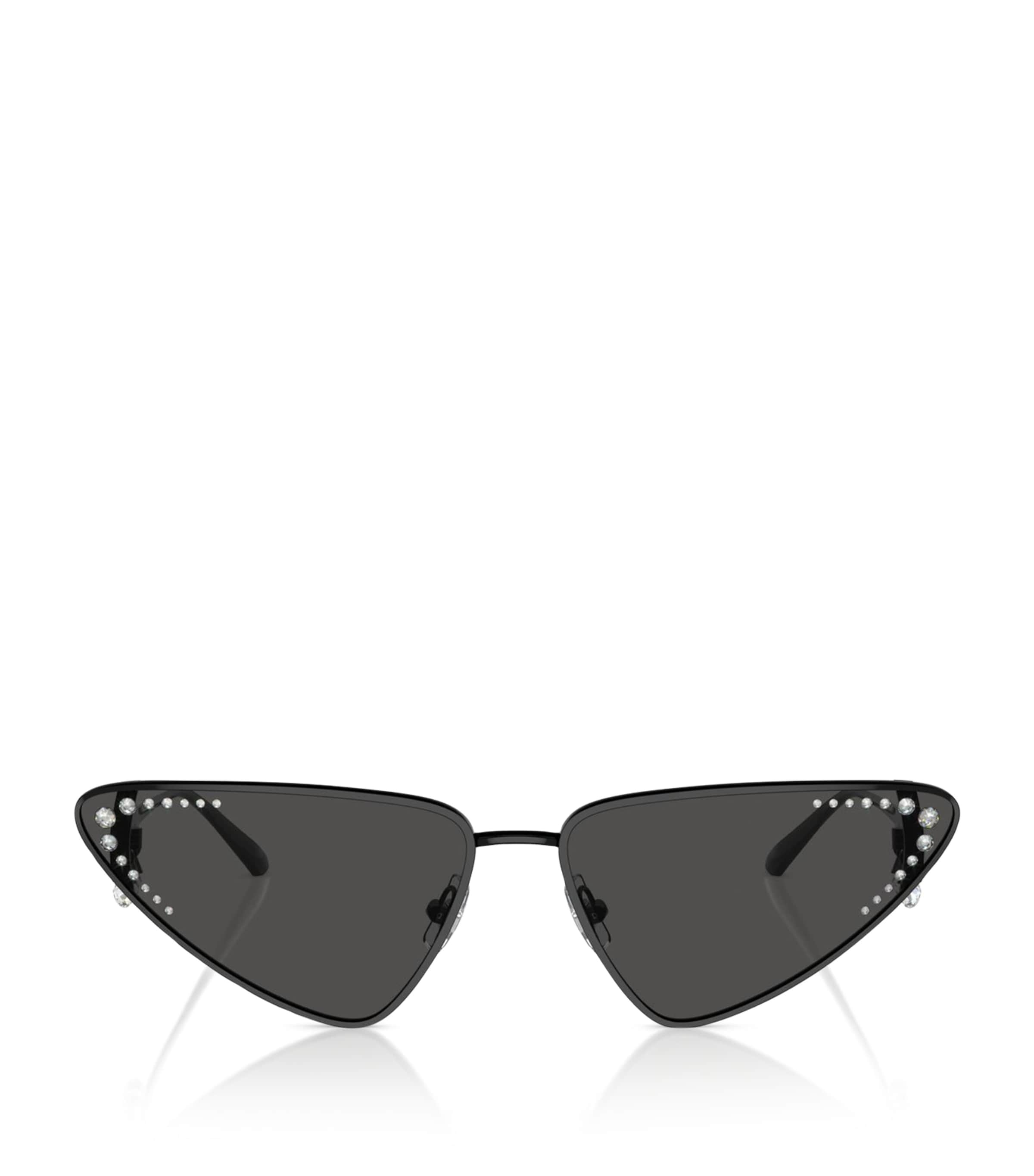 Jimmy Choo Eyewear Triangle Frame Sunglasses In Black