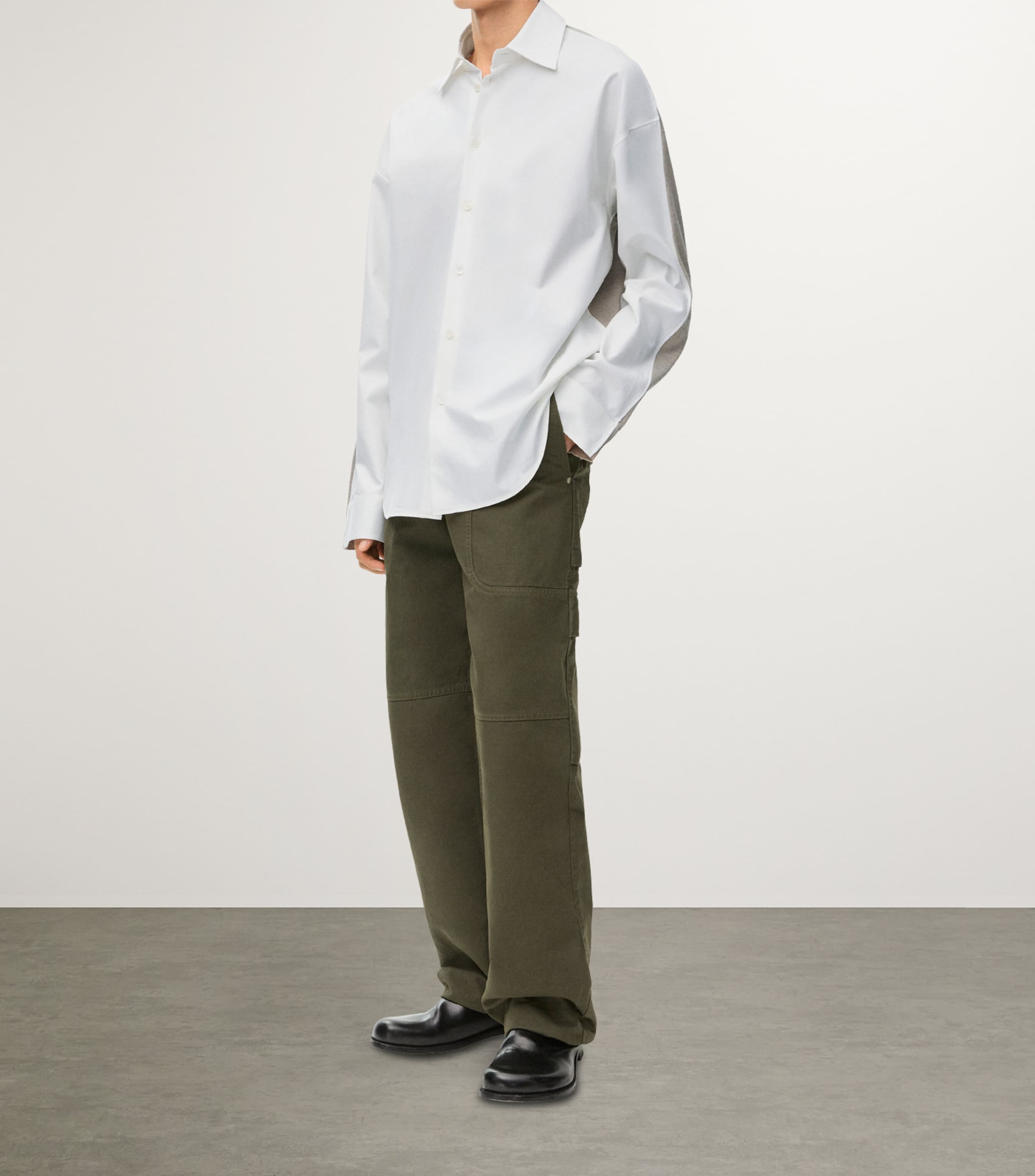Cotton-Wool Hybrid Shirt WHITE/BEIGE Image 3