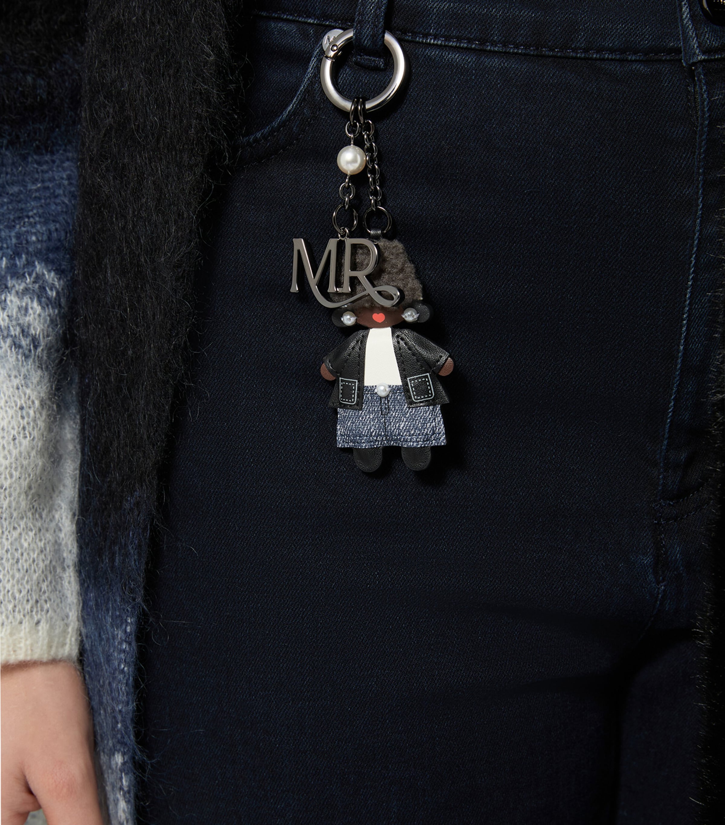 Marina Rinaldi Doll Keyring Charm Navy Image 3