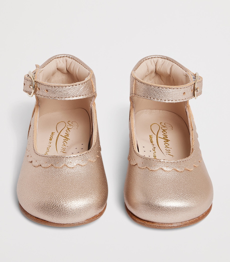 Bonpoint Metallic Leather Ballet Flats Mordore Image 2