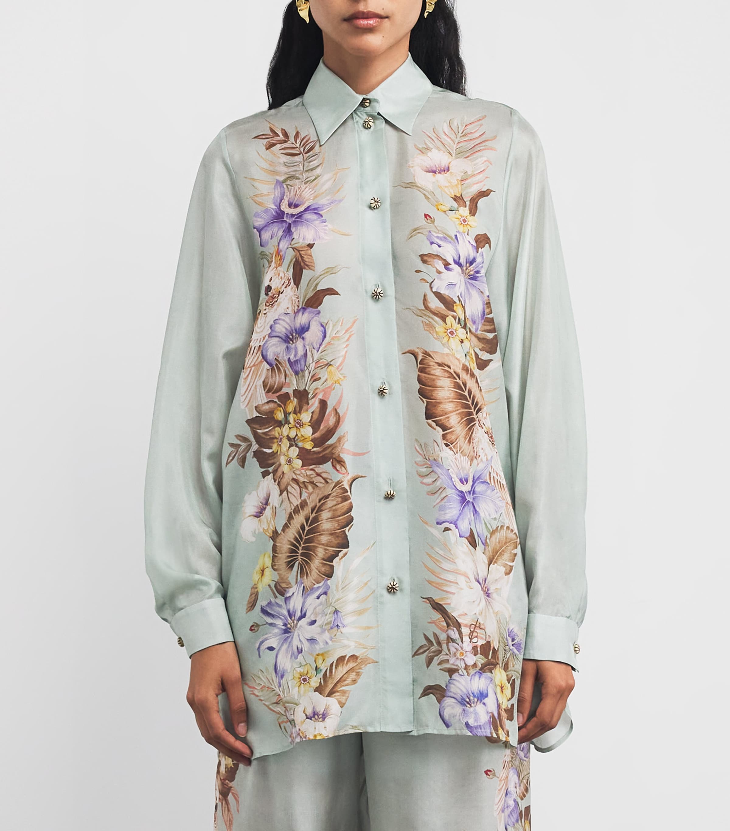 Zimmermann Womens Silk Coco Relaxed Shirt Sgmtfl Sg Mlti Florl Image 3