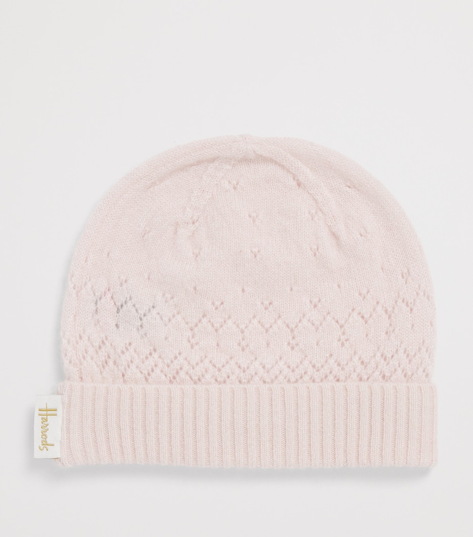 Harrods Cashmere Hat Pink Image 2