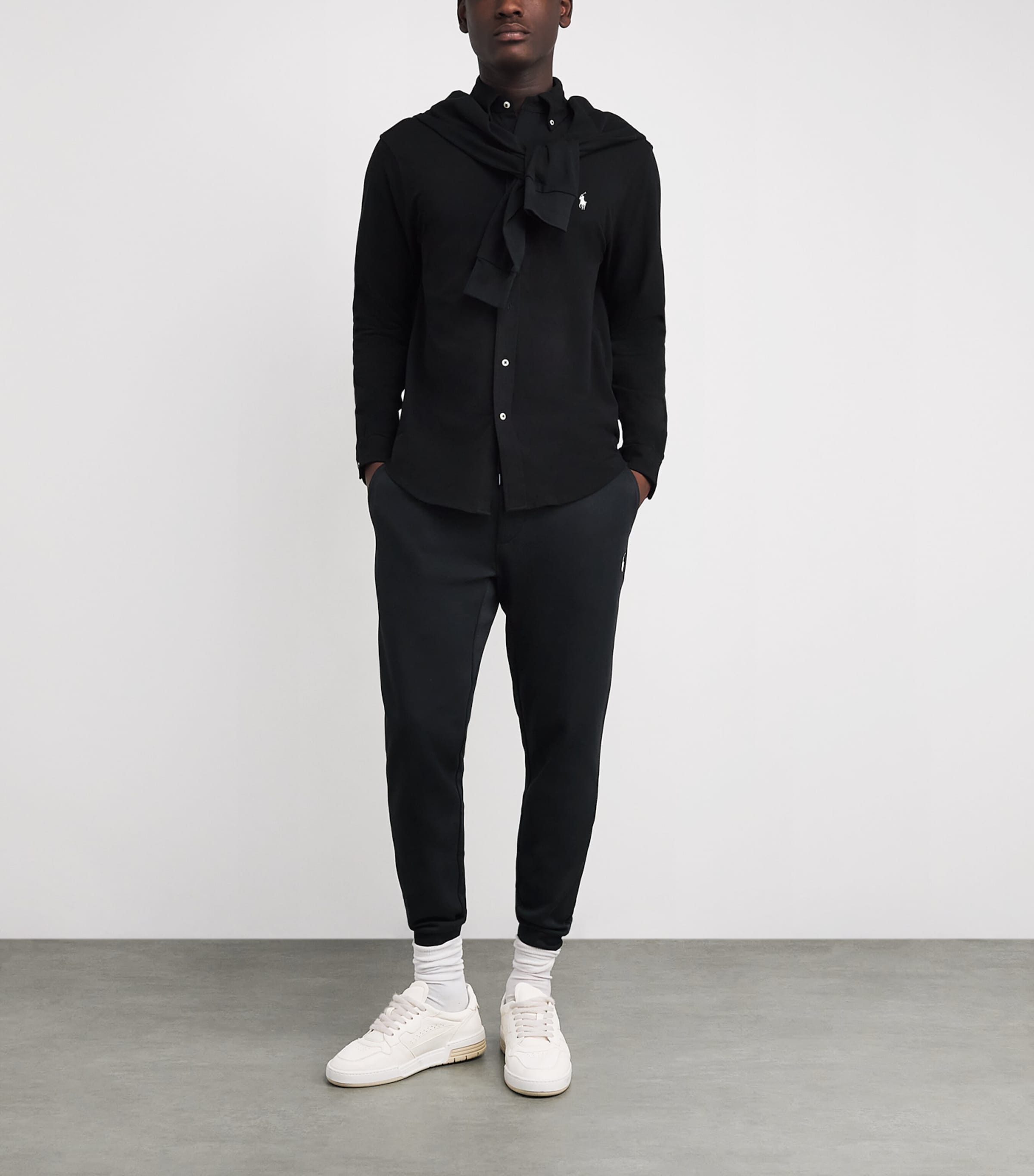 Polo Ralph Lauren Mens Tech Knit Sweatpants Polo Black Image 2
