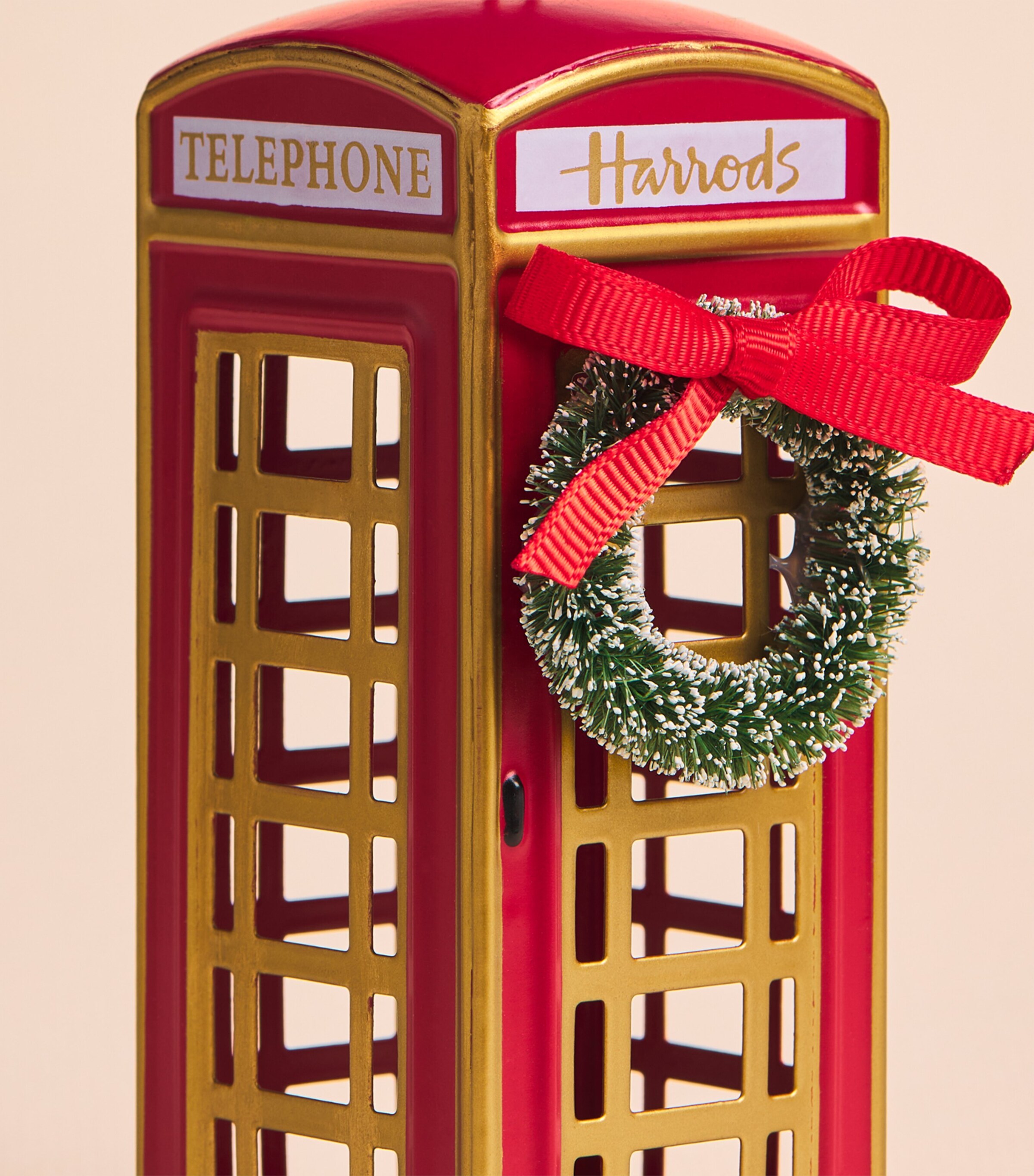 Harrods Phone Box Tree Decoration Red Image 2