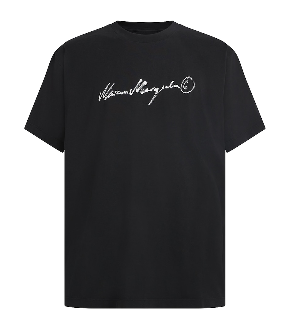 MM6 Maison Margiela Mens Cotton Logo T-Shirt Black Image 1