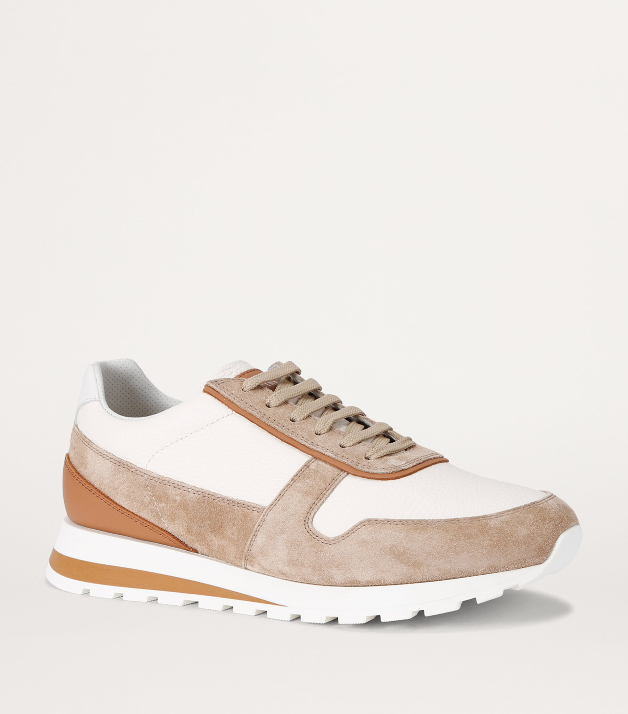 Leather Runner Sneakers BEIGE Image 3