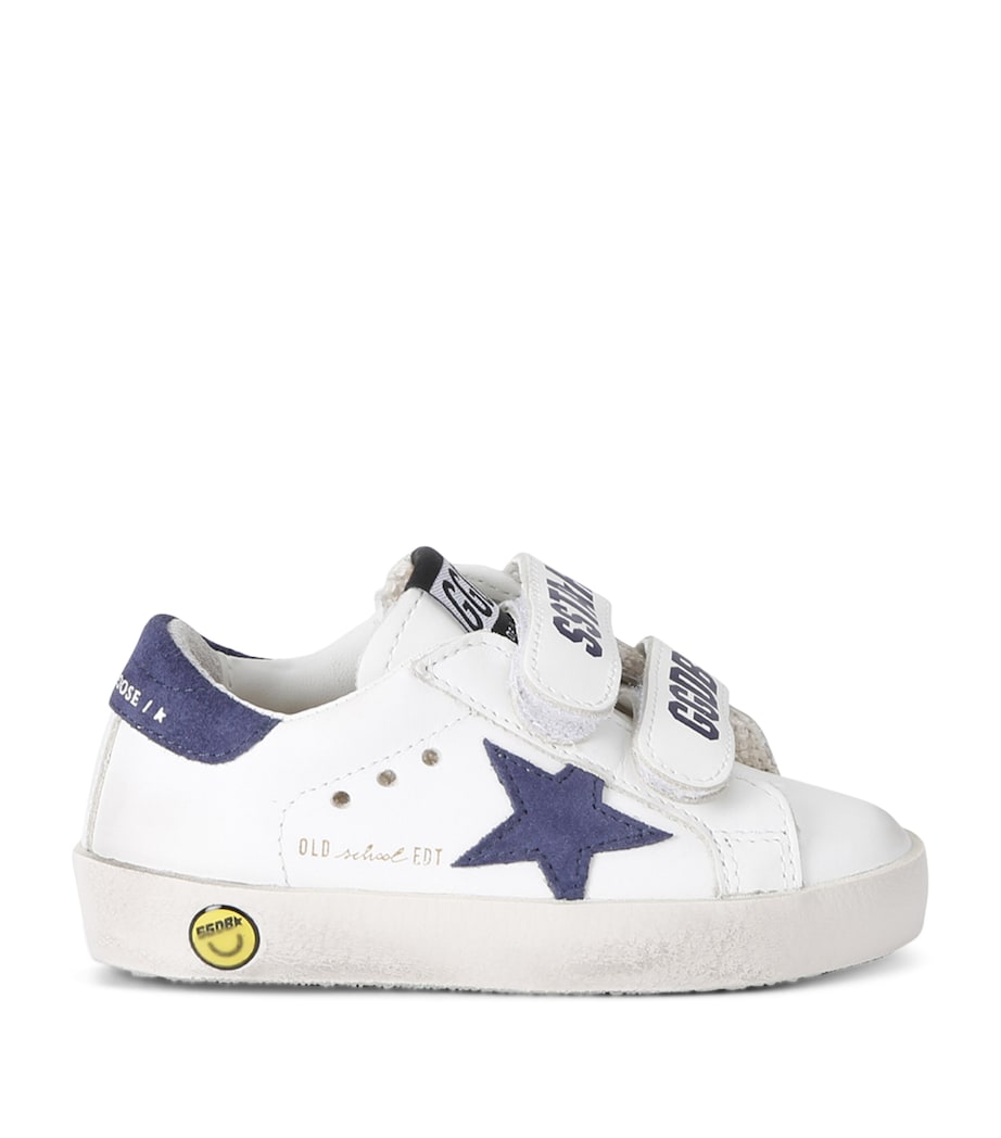 Leather Old School Sneakers WHITE/NAVY Image 1