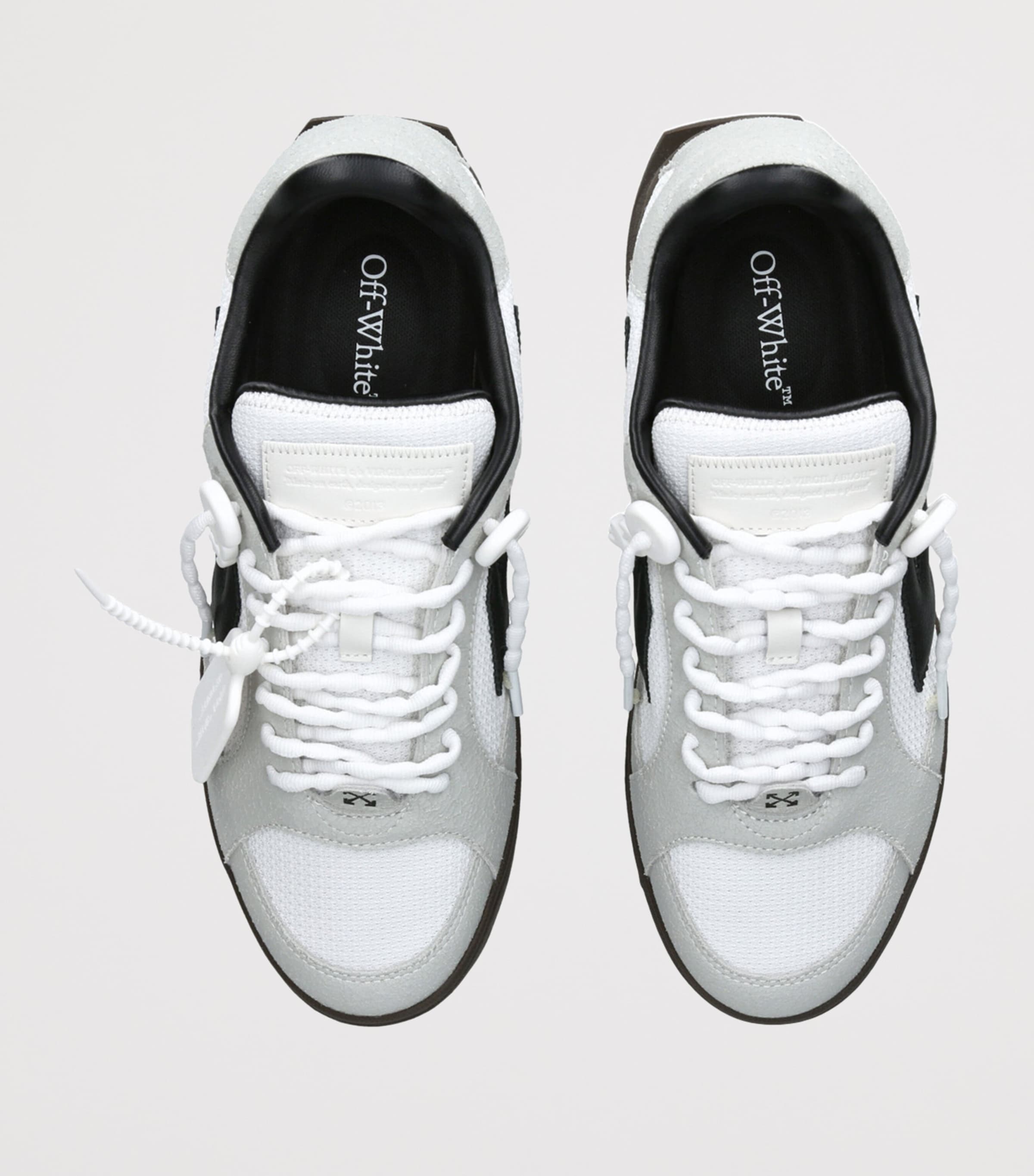 Off-White Leather End of Play Low-Top Sneakers White/blk Image 4