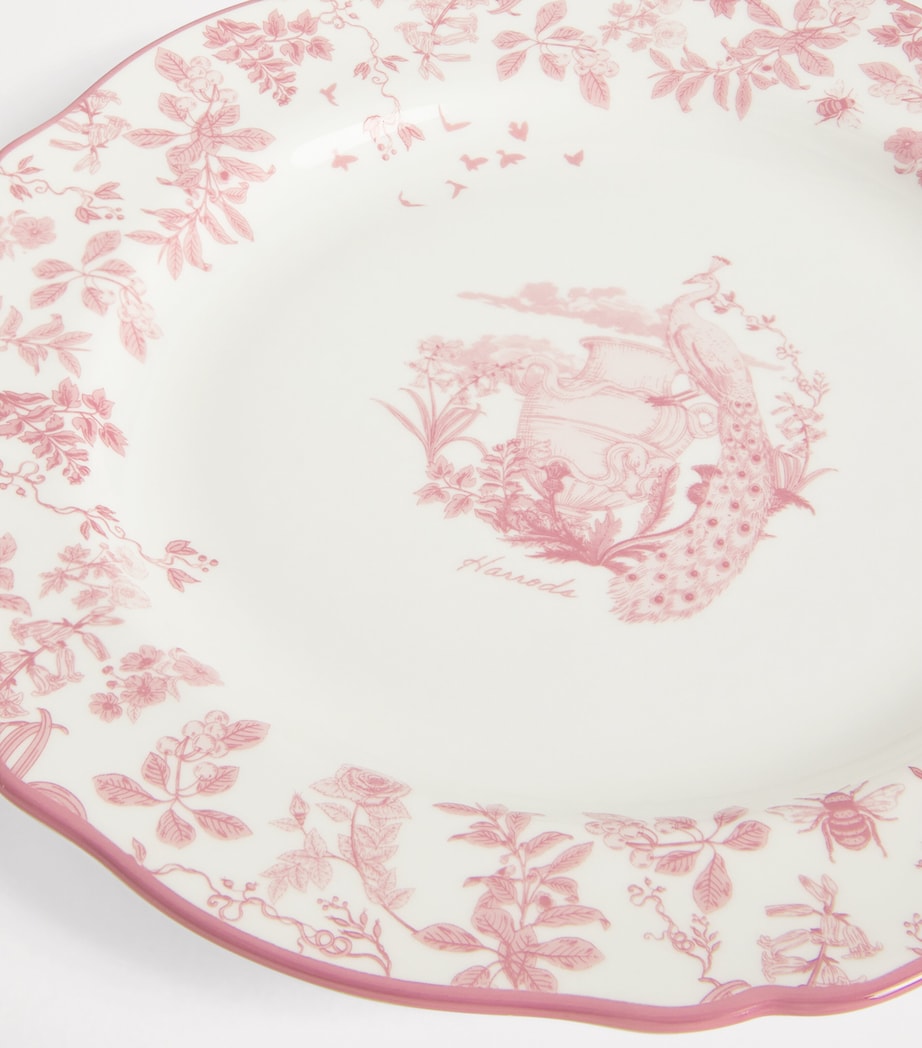 Fine Bone China Toile Side Plate (20.5cm) PINK Image 3