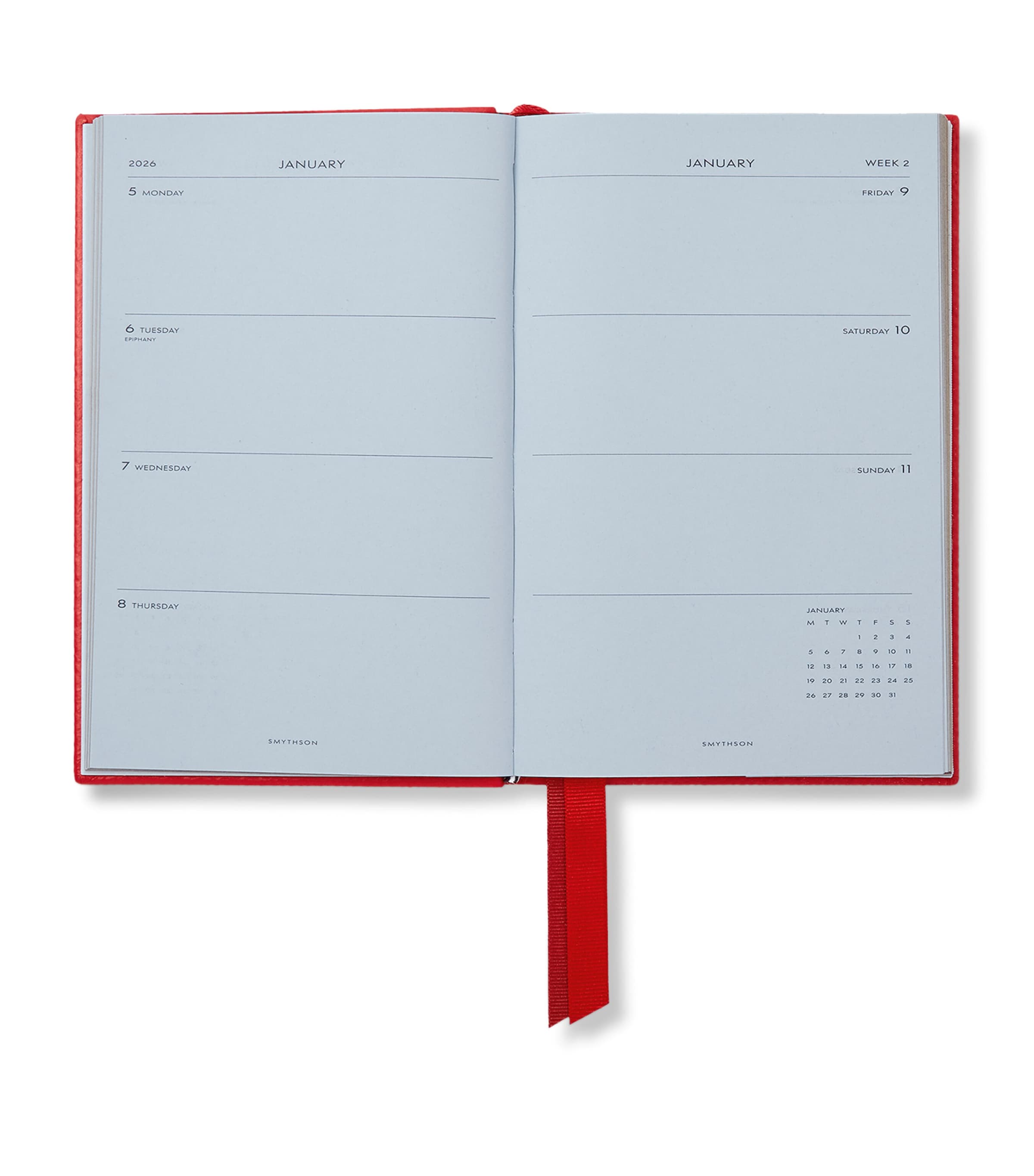 Grained Lambskin Chelsea Diary SCARLET RED Image 2