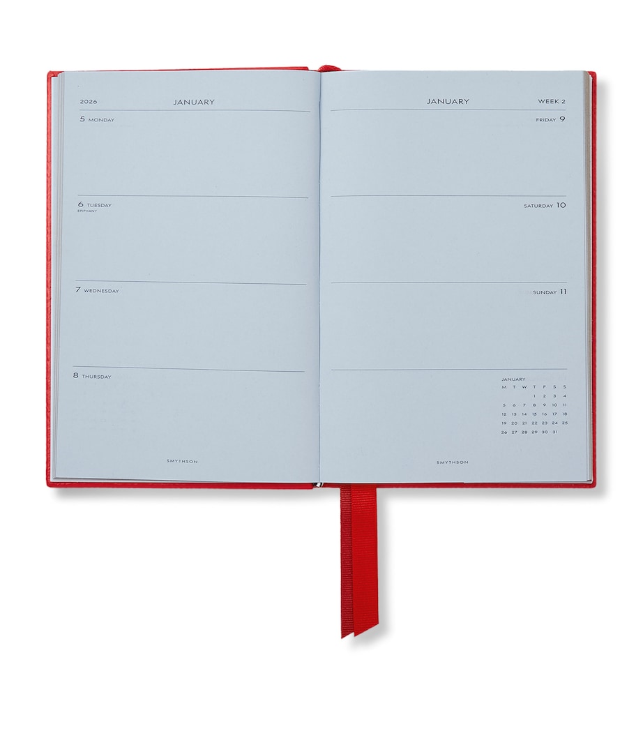 Grained Lambskin Chelsea Diary SCARLET RED Image 2