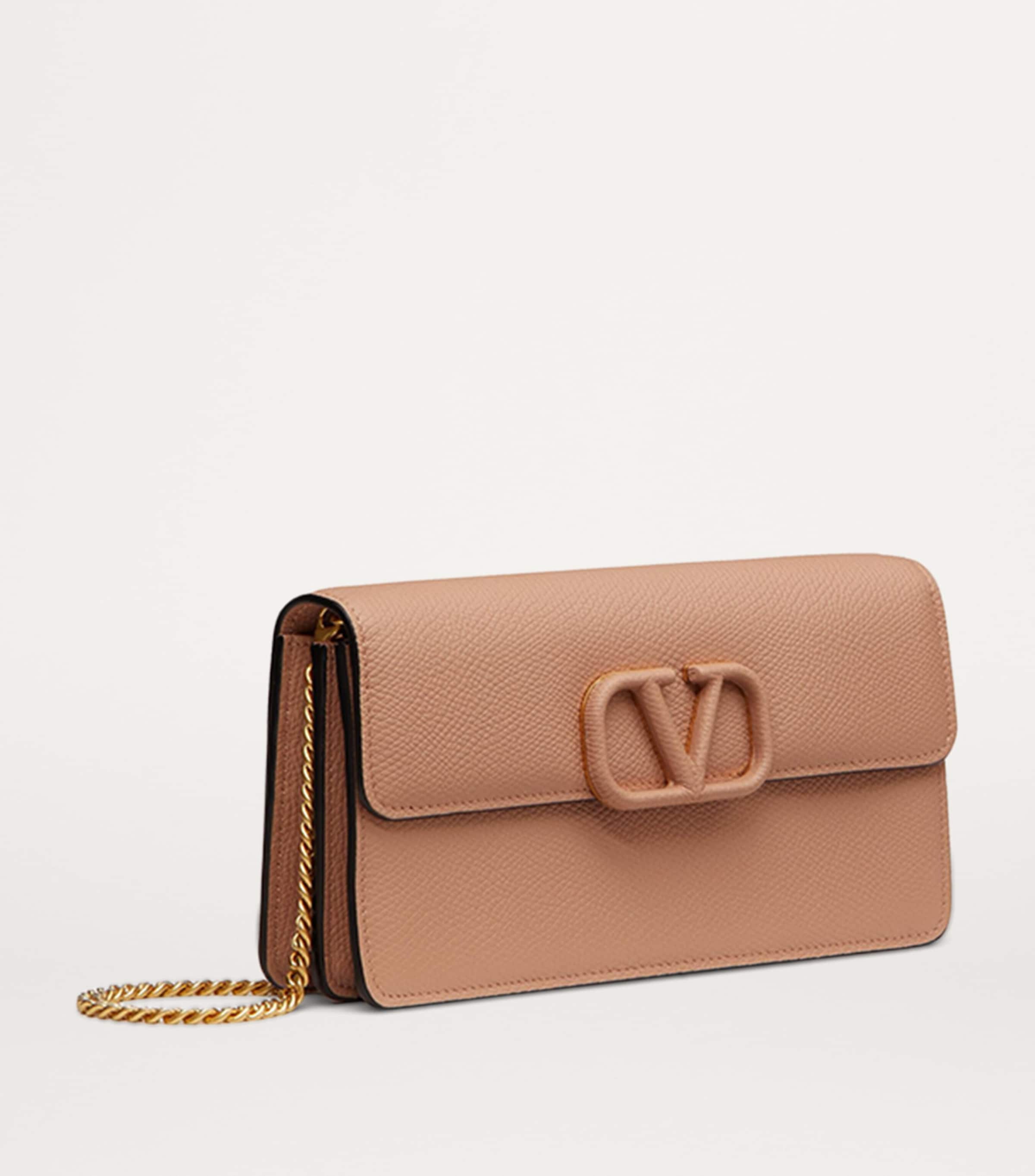 Leather VLogo Signature Chain Wallet GF9 Image 3