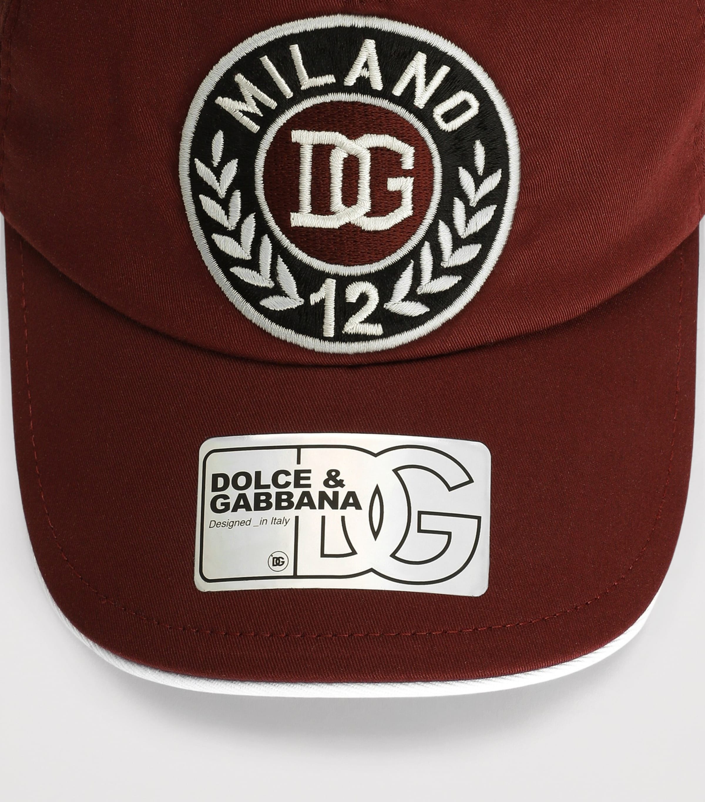 Cotton Logo Baseball Cap R0369-BORDEAUX Image 2