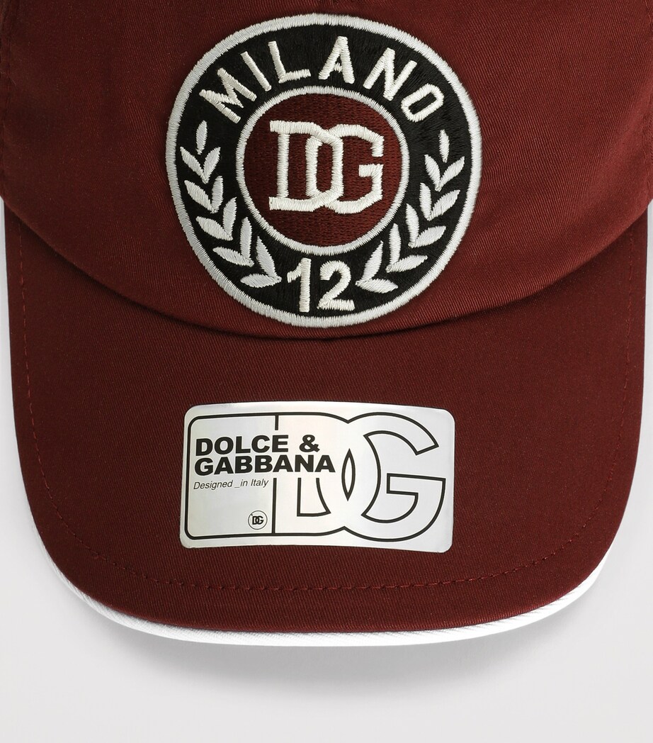 Cotton Logo Baseball Cap R0369-BORDEAUX Image 2