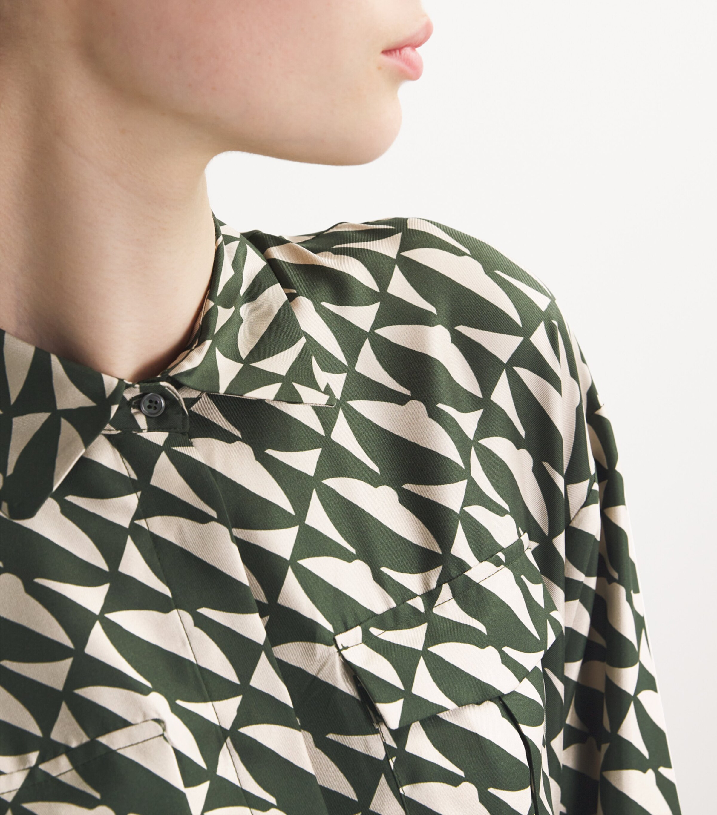 Max Mara Green Silk Patterned Midi Dress | Harrods US