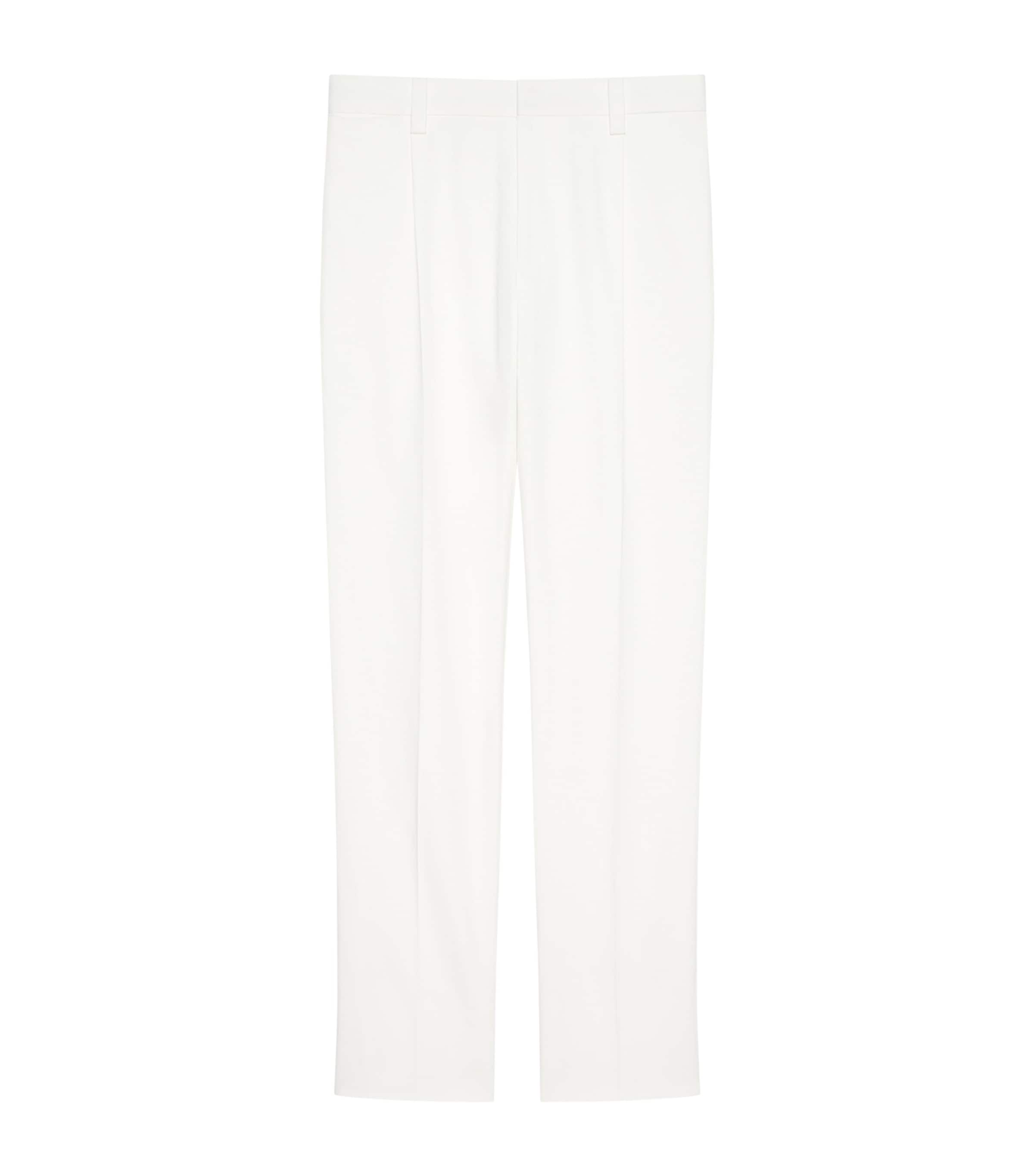 Pleated Tapered Trousers IVORY Image 1