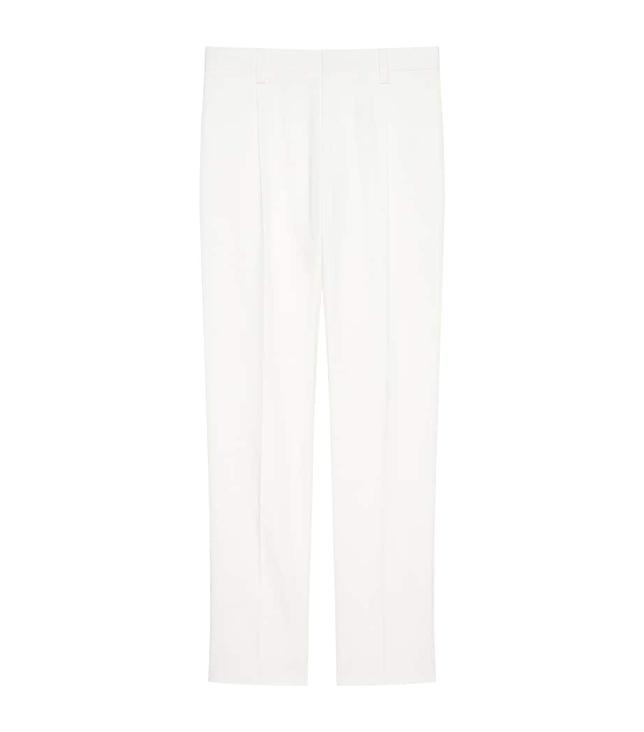 Pleated Tapered Trousers IVORY Image 1